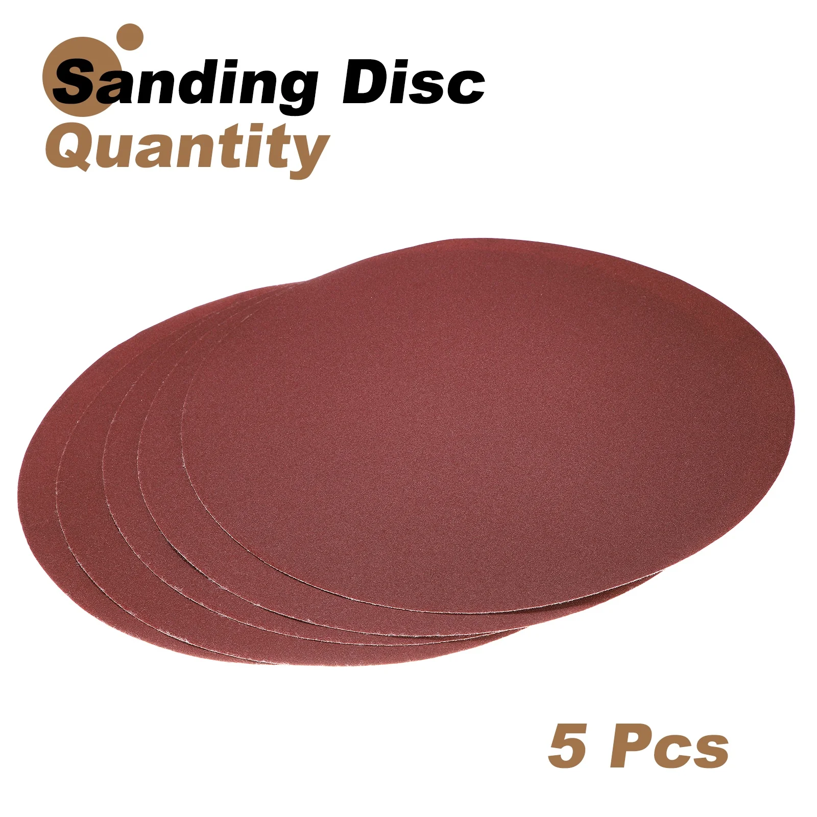 Uxcell 5pcs 12" Hook and Loop Sanding Discs 180 Grits Aluminum Oxide Sandpapers - Image 3