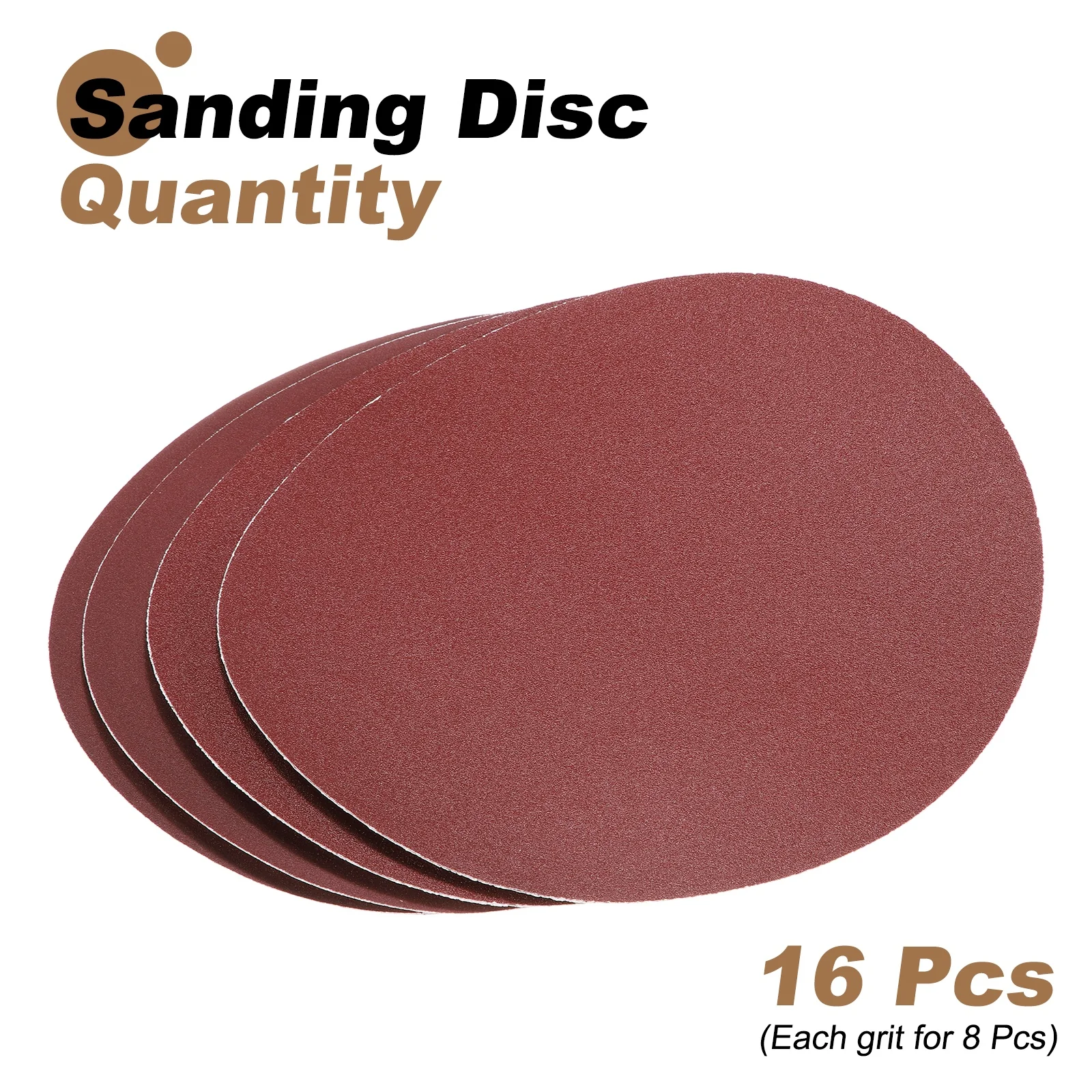 Uxcell 16pcs 12" PSA Sanding Discs 100+180 Grits Aluminum Oxide Sandpaper Self Adhesive - Image 3