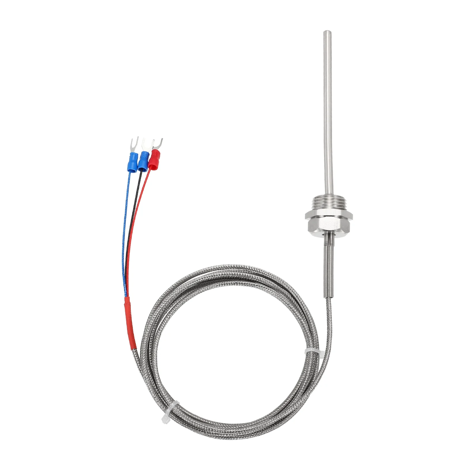 PT100 RTD Thermocouple Stainless Steel NPT1/2 -50 to 500C 6.6ft 5x100mm
