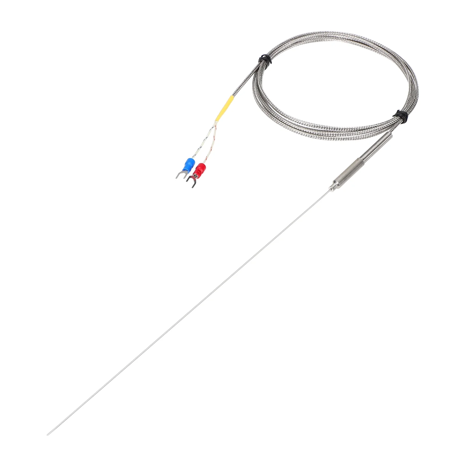 K Type Thermocouple Temperature Sensor Probe 1x250mm 6.6ft Wire 0-1100°C