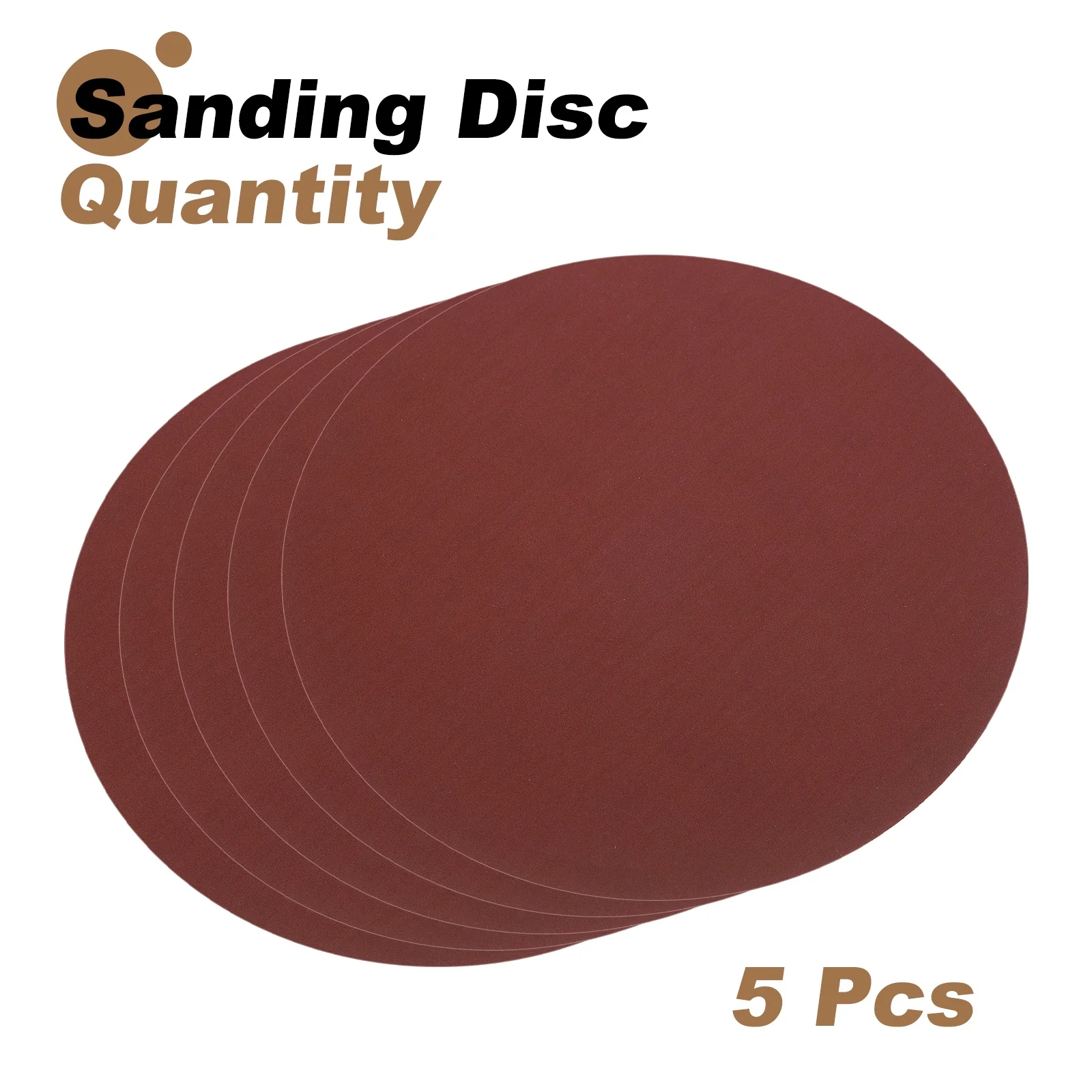 Uxcell 5pcs 8" PSA Sanding Discs 320 Grits Aluminum Oxide Sandpapers Self Adhesive - Image 3
