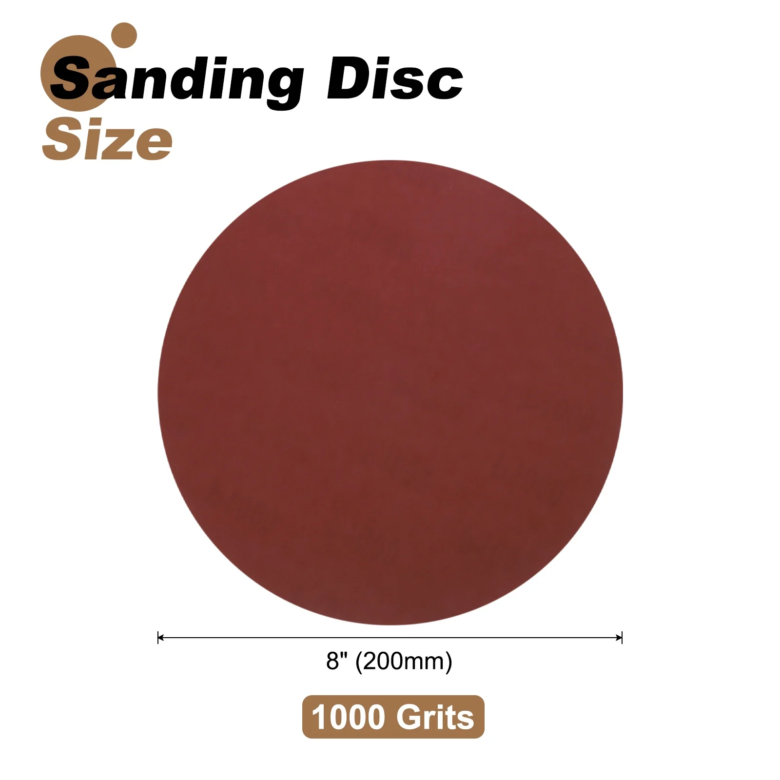 Uxcell 5pcs 8" PSA Sanding Discs 1000 Grits Aluminum Oxide Sandpapers Self Adhesive - Image 2