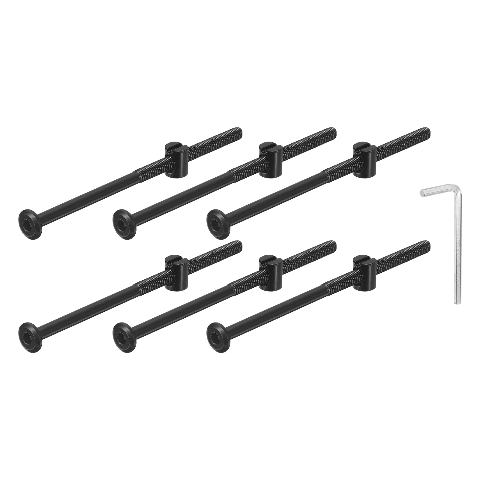 Uxcell 10Pcs Hex Socket Head Screws Bolts Barrel Nut, M6 x 120mm Socket Bolt Barrel Nut