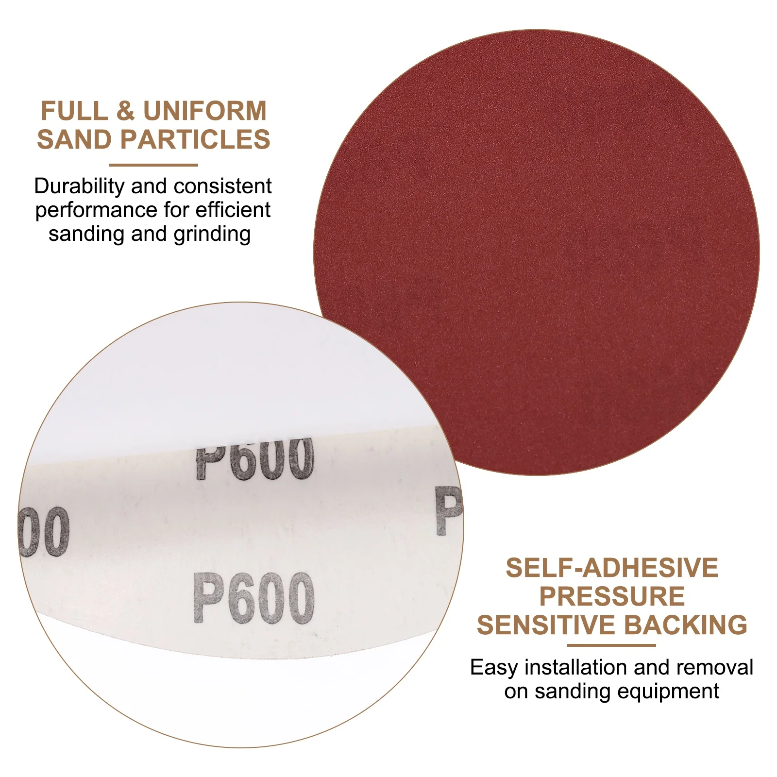 Uxcell 25pcs 8" PSA Sanding Discs 600 Grits Aluminum Oxide Sandpapers Self Adhesive - Image 5