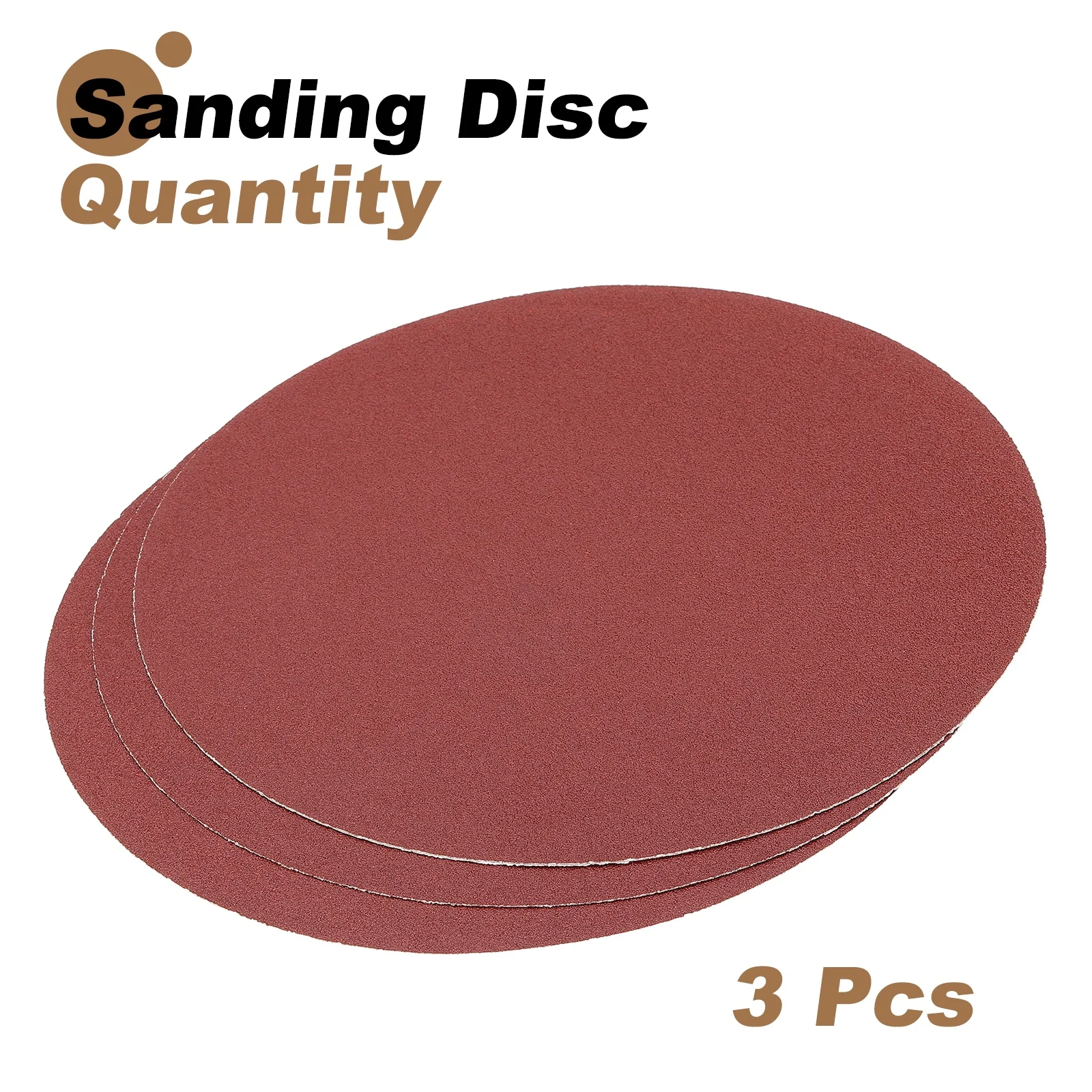 Uxcell 3pcs 10" PSA Sanding Discs 100 Grits Aluminum Oxide Sandpapers Self Adhesive - Image 3