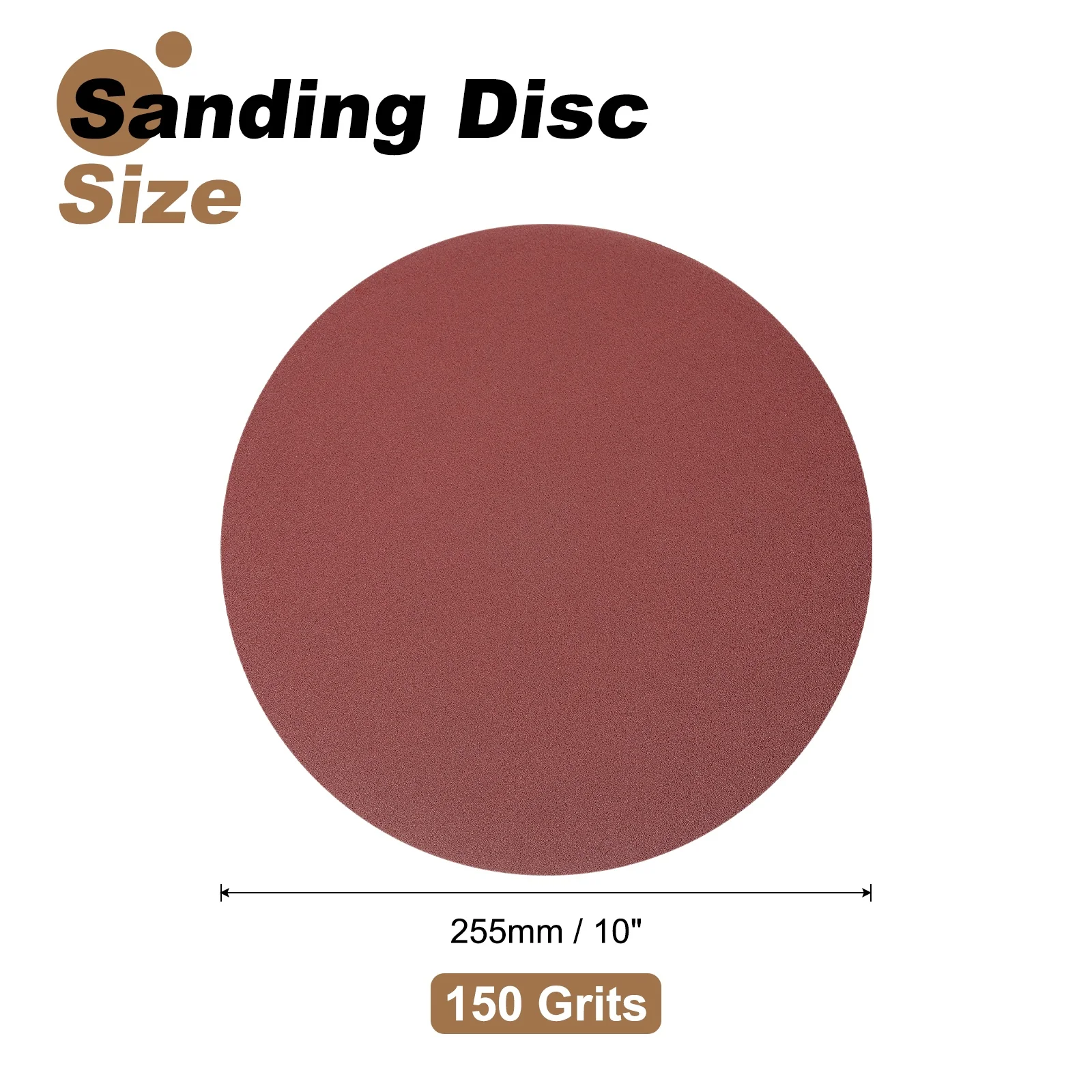 Uxcell 8pcs 10" PSA Sanding Discs 150 Grits Aluminum Oxide Sandpapers Self Adhesive - Image 2