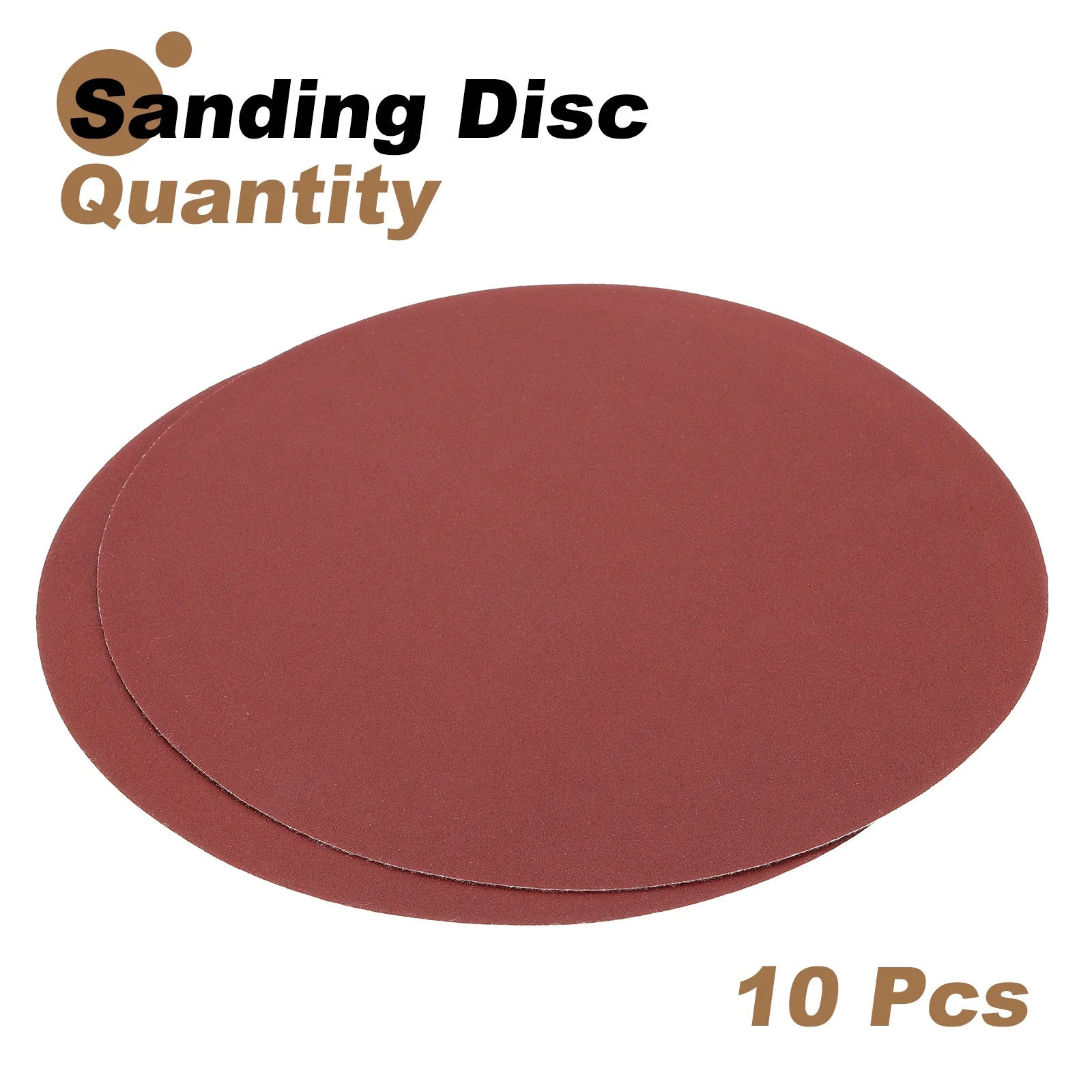 Uxcell 10pcs 10" Hook and Loop Sanding Discs 180 Grits Aluminum Oxide Sandpapers - Image 3