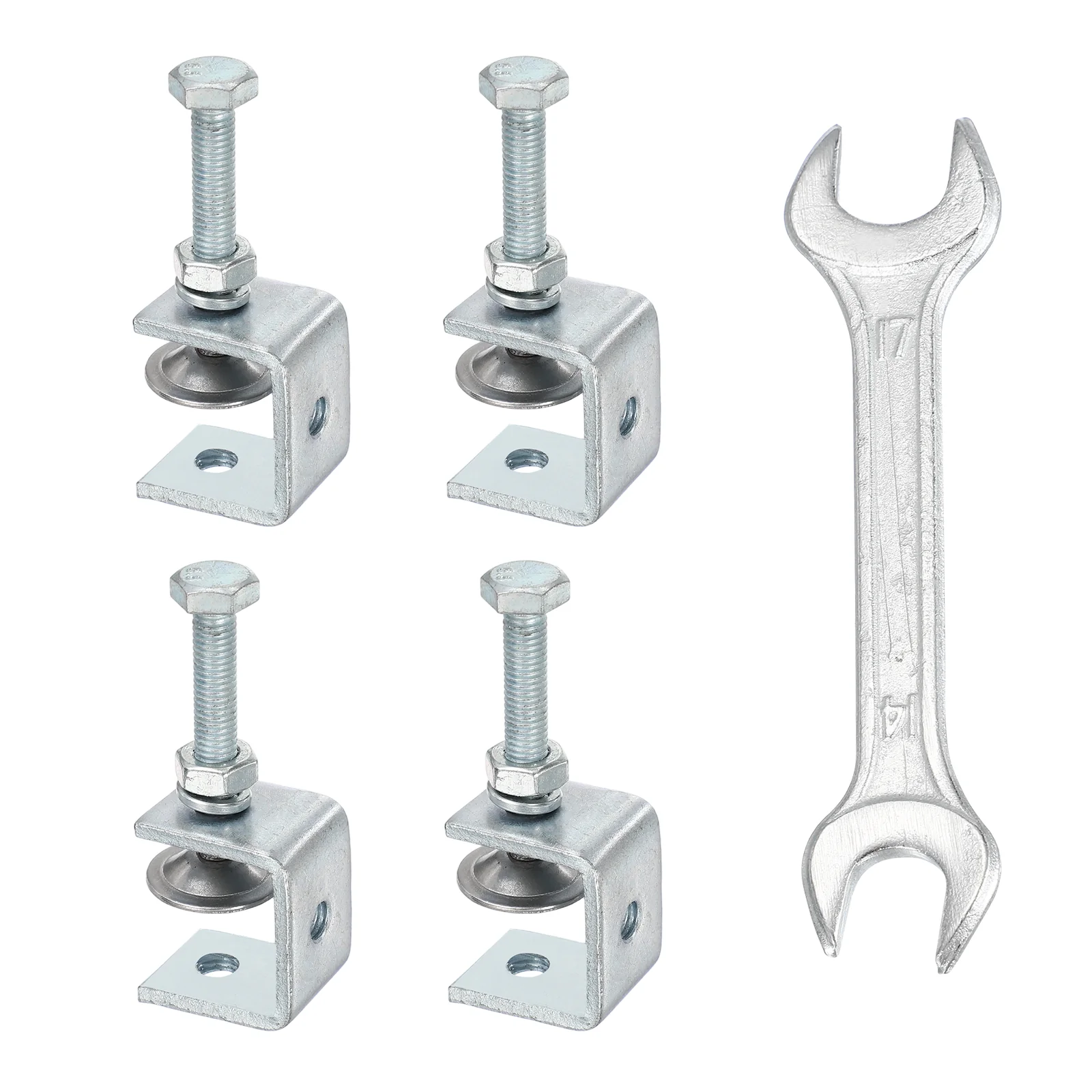 4Pcs Carbon Steel C Clamps Mini 1-1/4" (30mm) Opening Galvanized U Clamp