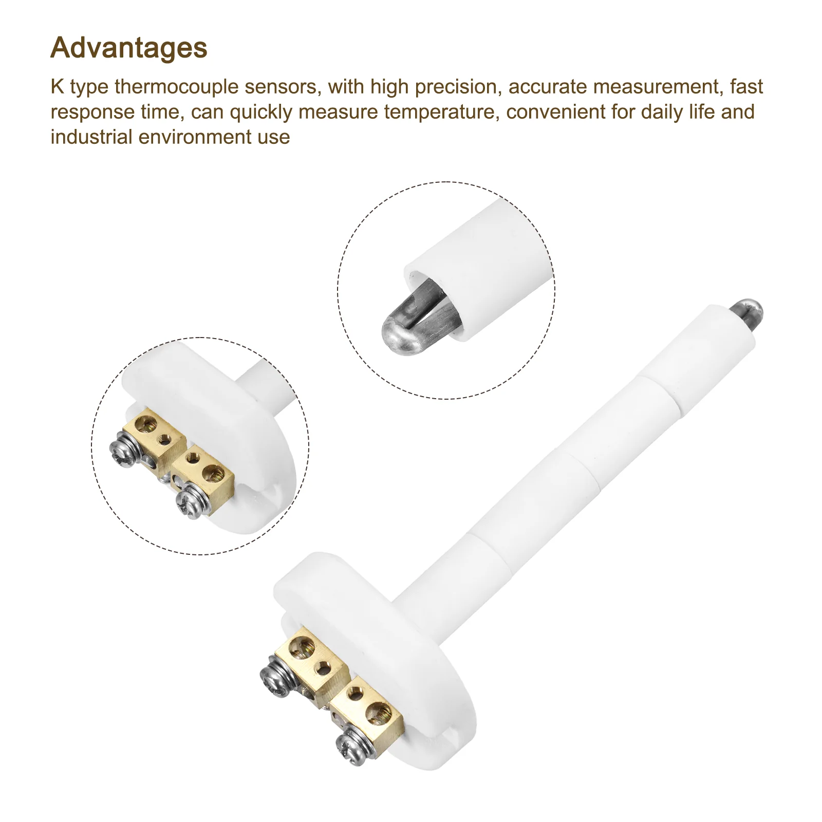 K Type Ceramic Kiln Furnace Thermocouple for Muffle Furnace 3.2x100mm - Image 4