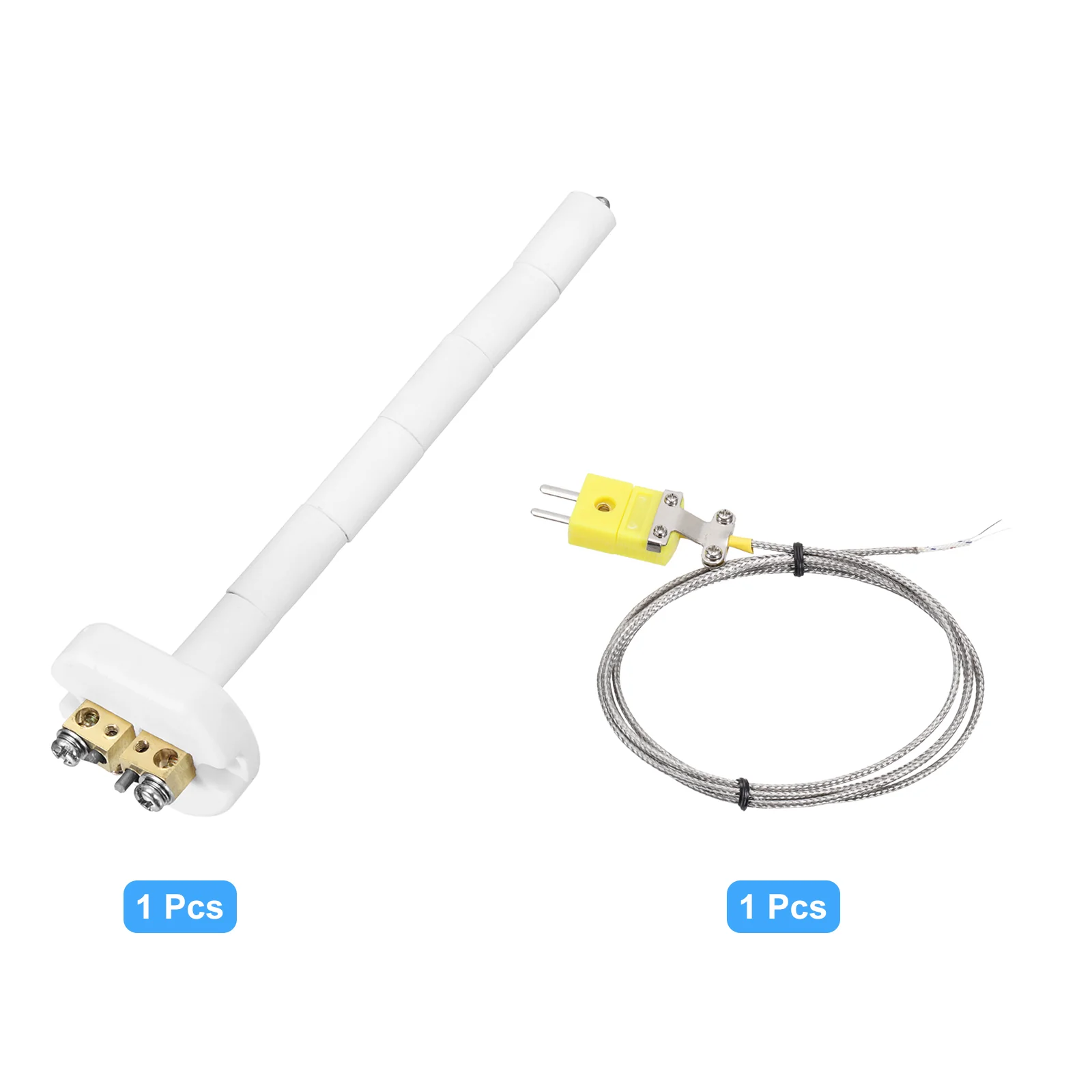 6" K Type Thermocouple Probe with 3.3 ft Thermocouple Wire 2.5x150mm - Image 3