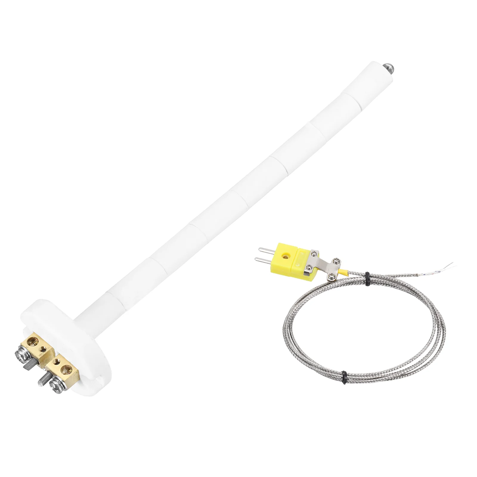 8" K Type Thermocouple Probe with 3.3 ft Thermocouple Wire 3x200mm