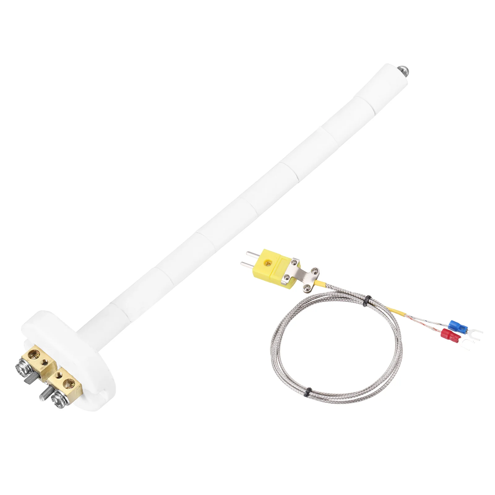 8" K Type Thermocouple Probe with 3.3 ft SV Fork Thermocouple Wire 3x200mm
