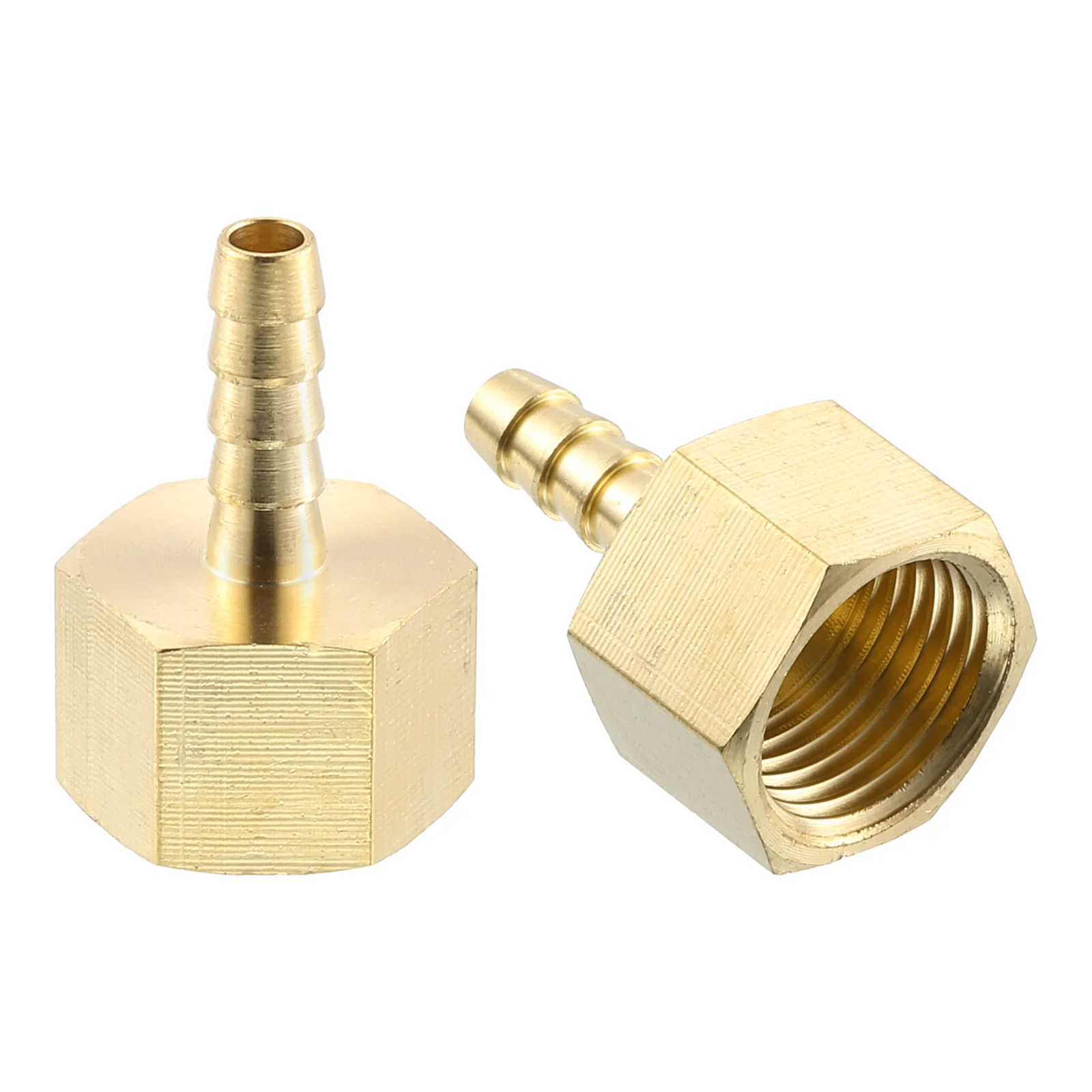 Uxcell 5 Pcs Brass Hose Barb Fitting, 1/4" Barb x 1/2" NPT Female Pipe Connector