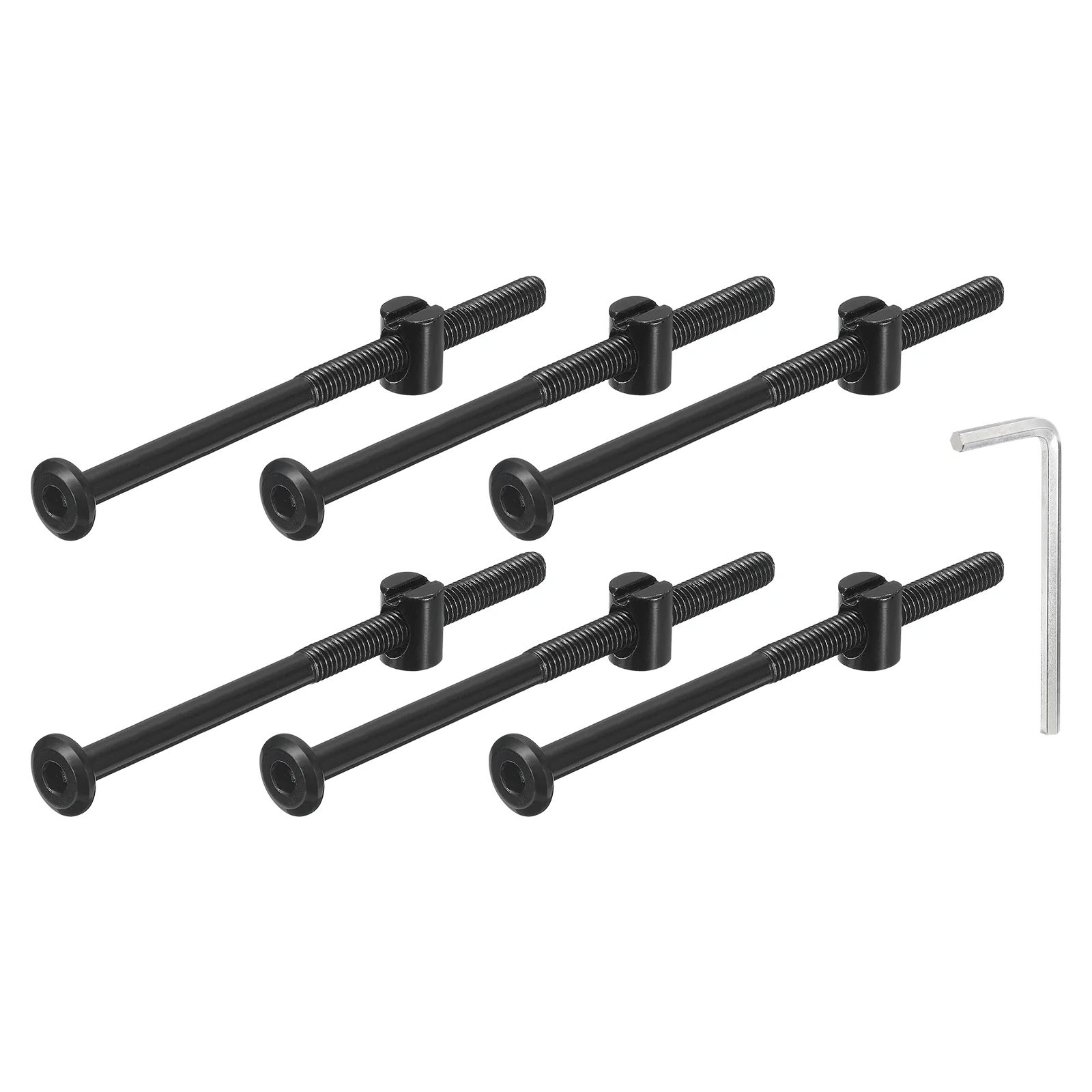 Uxcell Hex Socket Head Screws Bolts Barrel Nuts, M6 x 100mm for Chairs Cots, 15Pcs