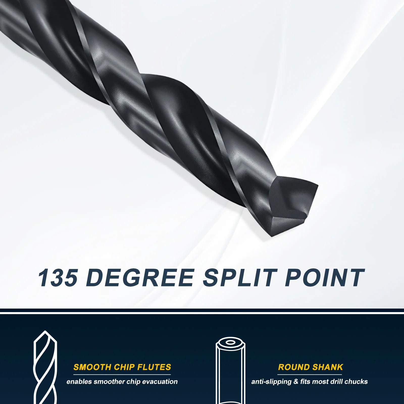 Drill Bit Set 1/16"-1/4" M2 HSS 135° Black Oxide - 13 Pack - Image 28