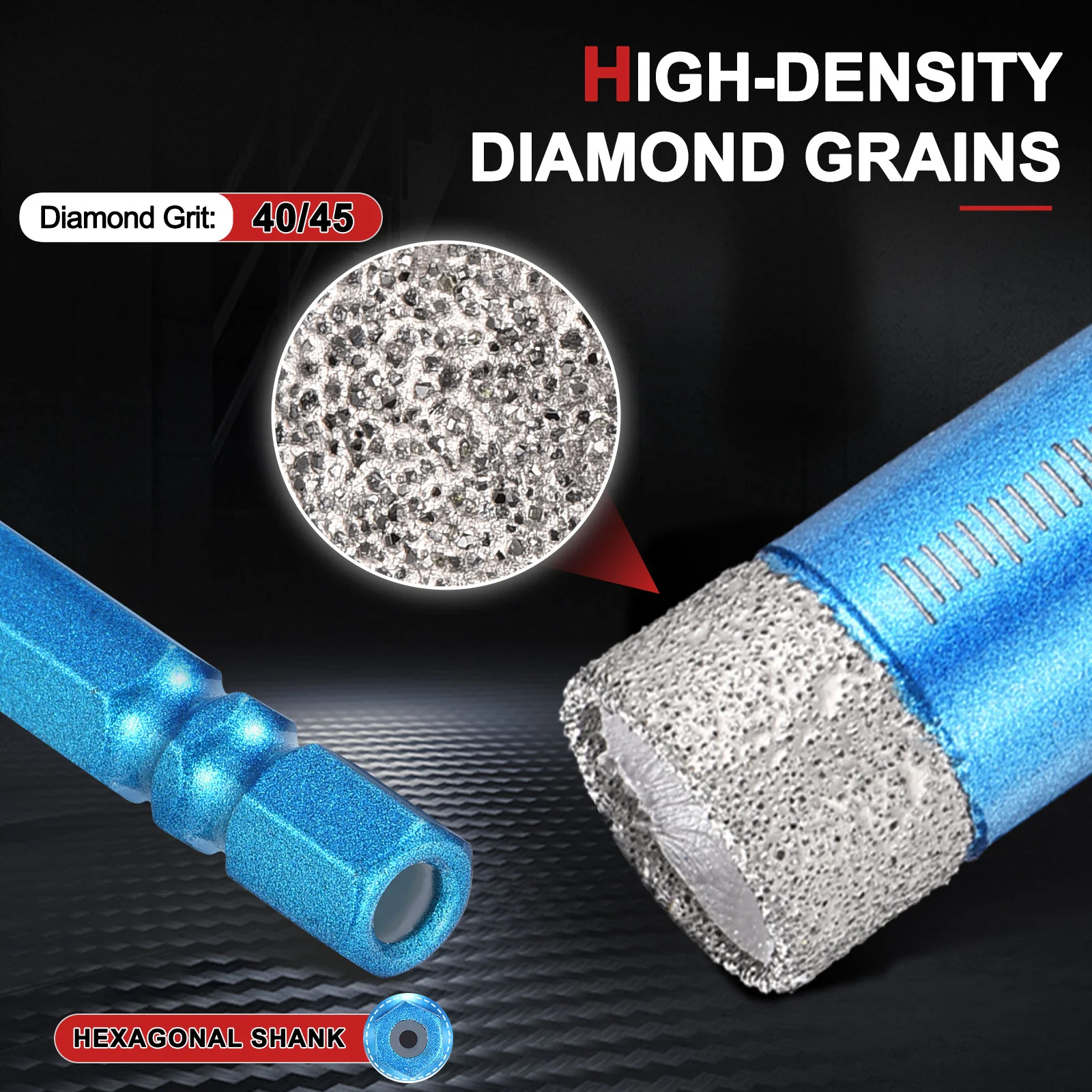 Dry Diamond Drill Bits Set, Diamond Hole Saw for Porcelain Ceramic Marble - Image 27