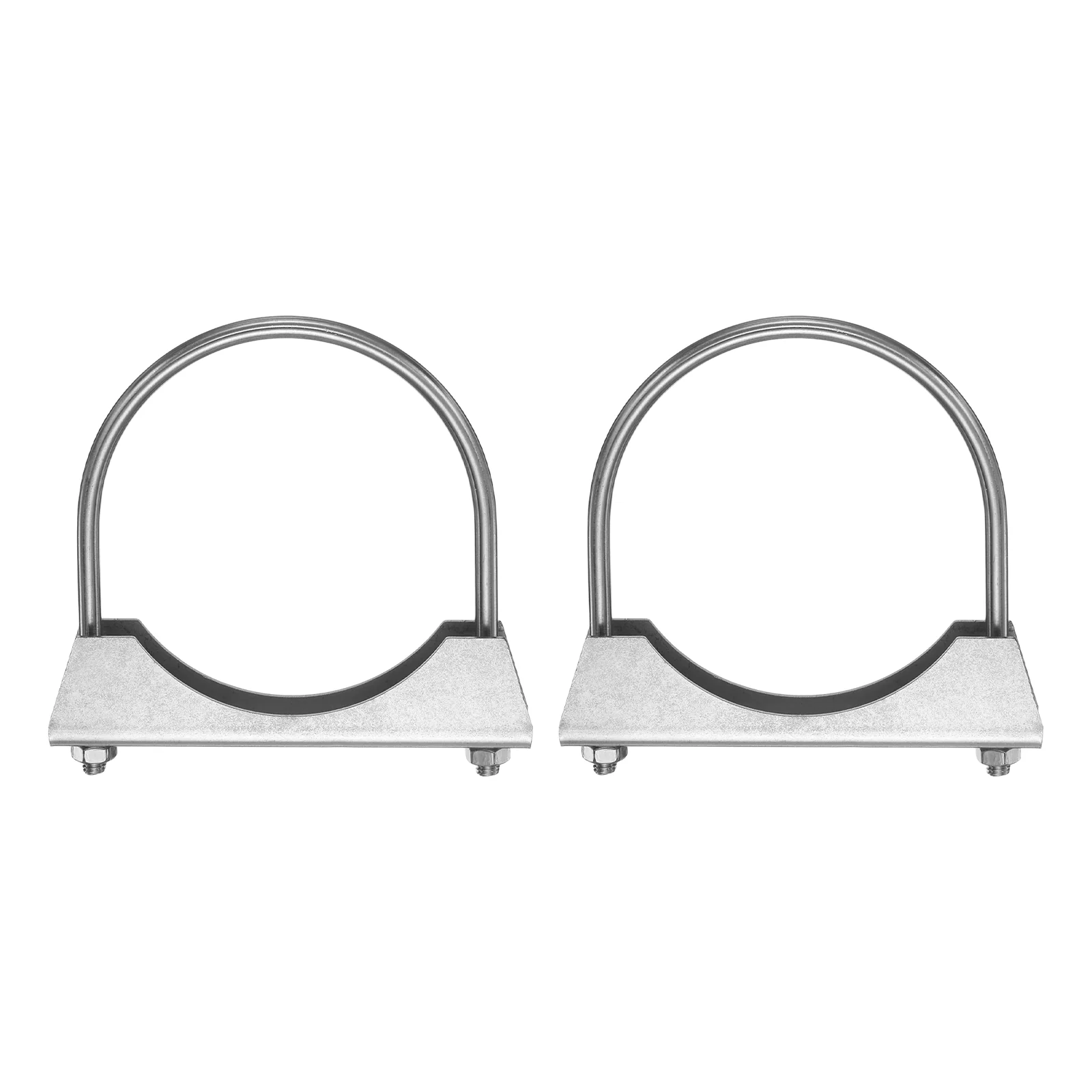2pcs U Bolt Muffler Exhaust Clamp 102mm/4.02" 304 Stainless Steel U-Bolt Clamps