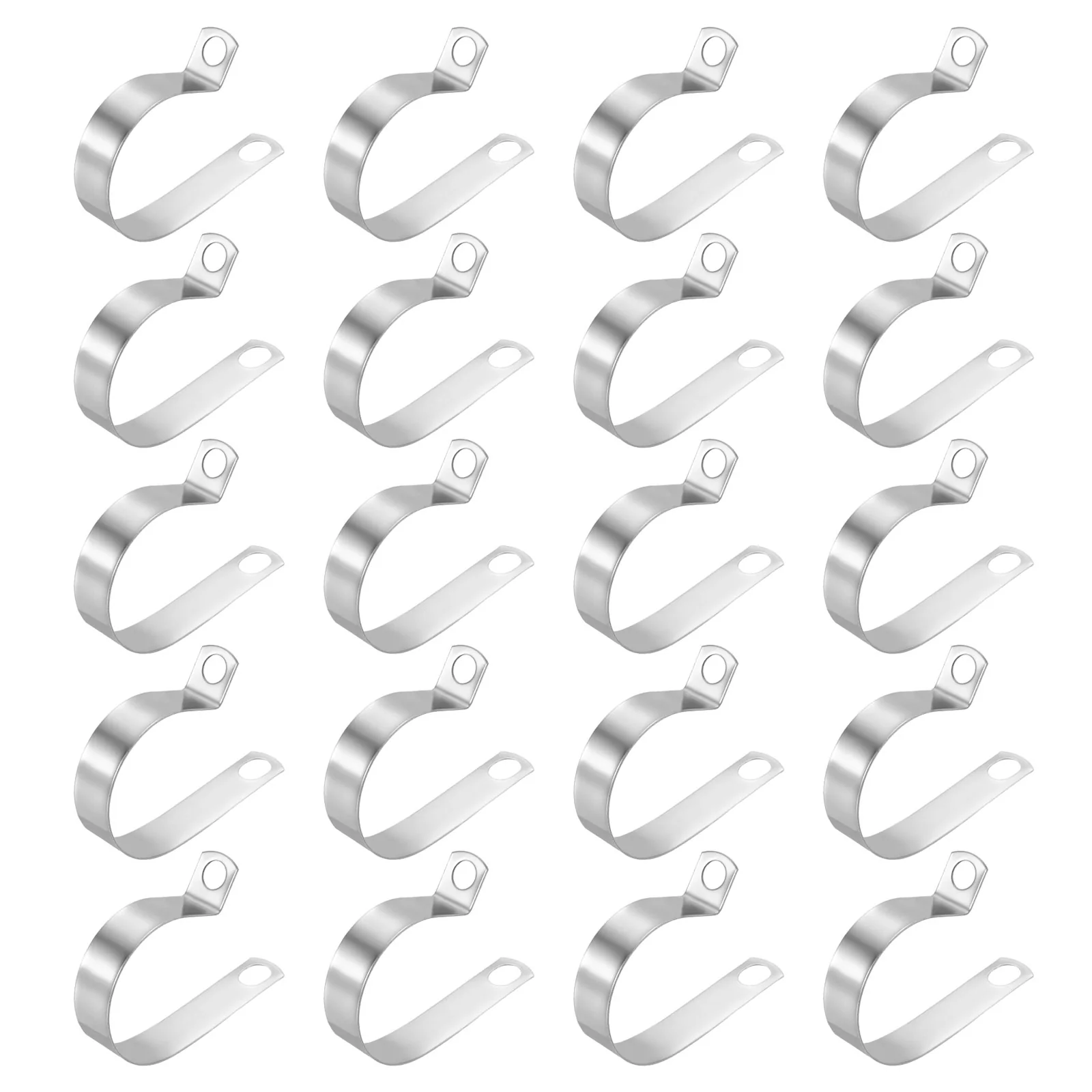 10pcs 1-9/16" (40mm) Stainless Steel Cable Clips Conduit Wire Holder Strap Clamp