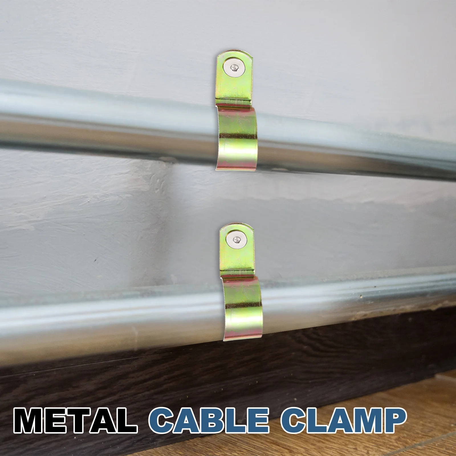 20pcs 1 Inch Galvanized Carbon Steel Cable Clamps Pipe Strap Clip - Image 6