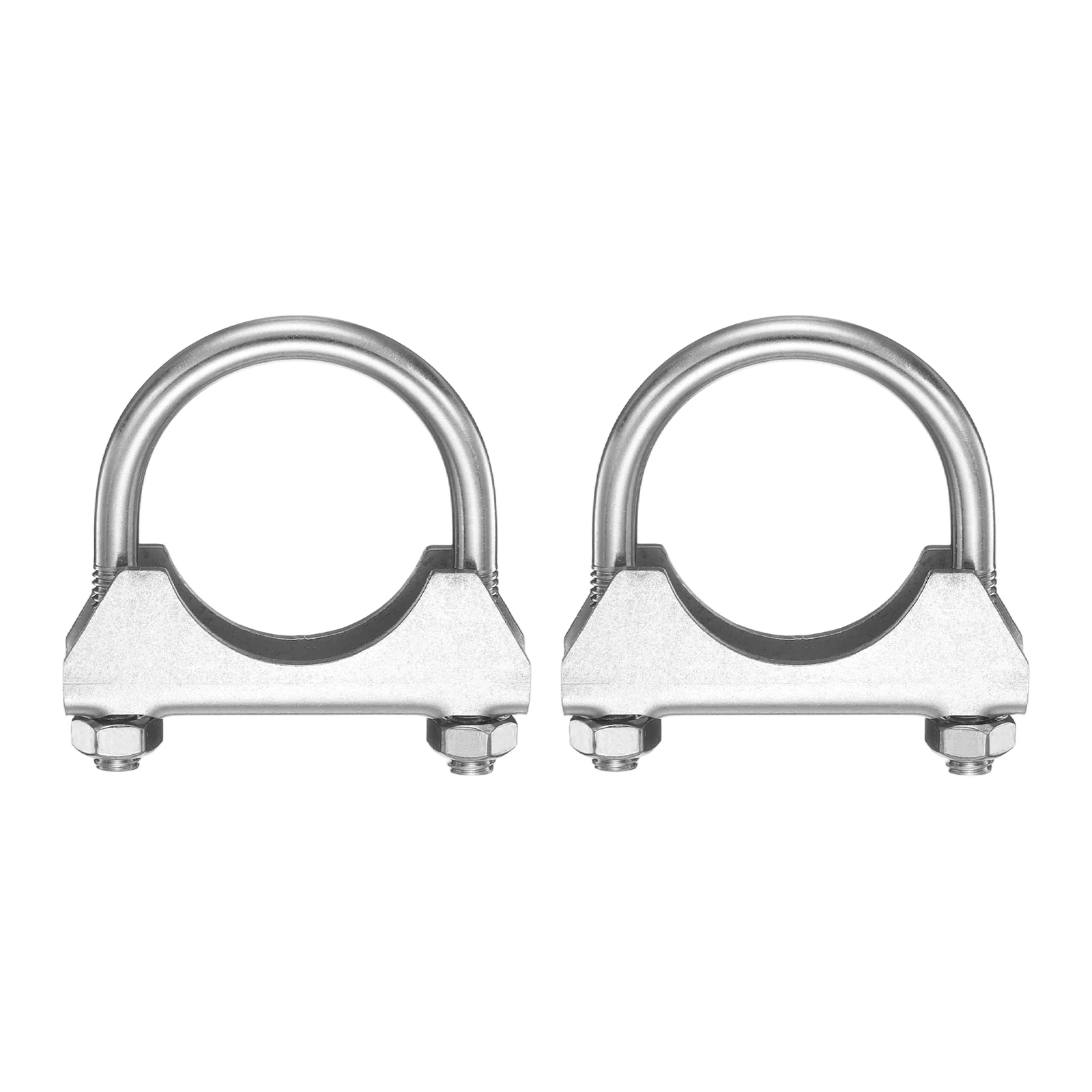 2pcs U Bolt Muffler Exhaust Clamp 45mm/1.77" 304 Stainless Steel U-Bolt Clamps
