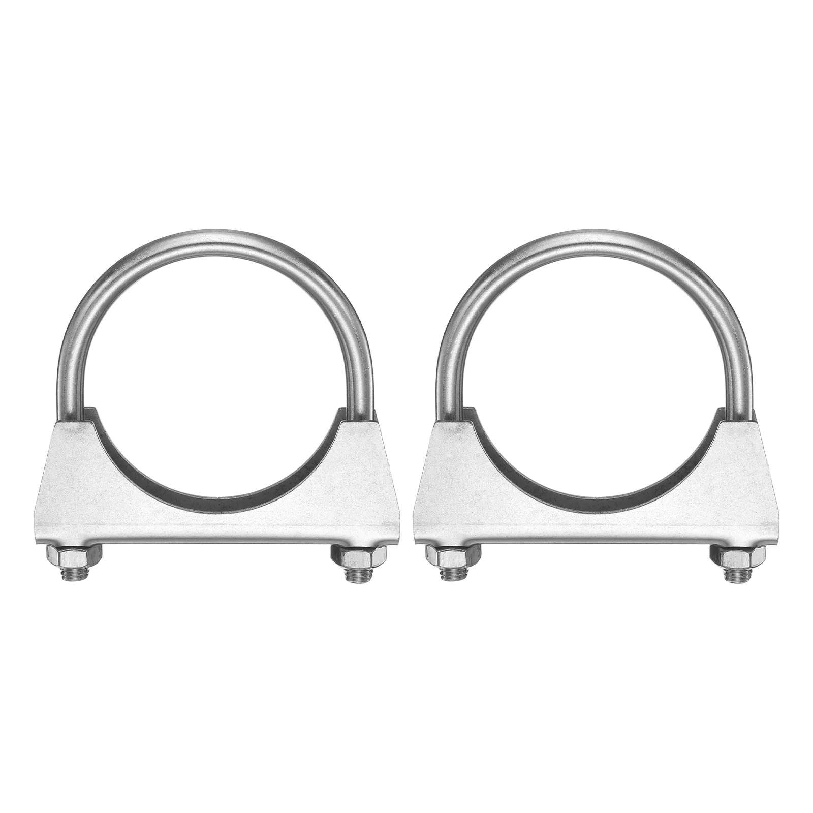 2pcs U Bolt Muffler Exhaust Clamp 57mm/2.24" 304 Stainless Steel U-Bolt Clamps