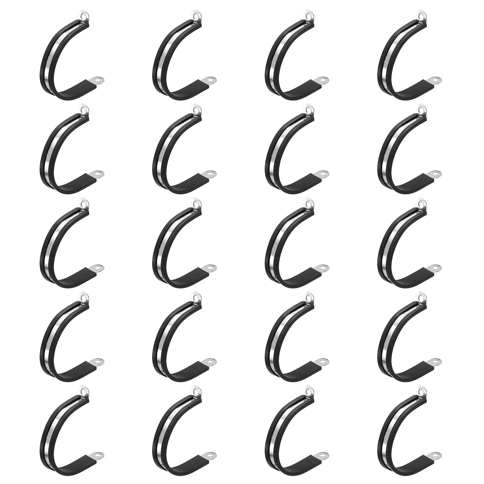 20pcs 2 Inch Stainless Steel Cable Clamp Conduit Wire Holder Strap Clips
