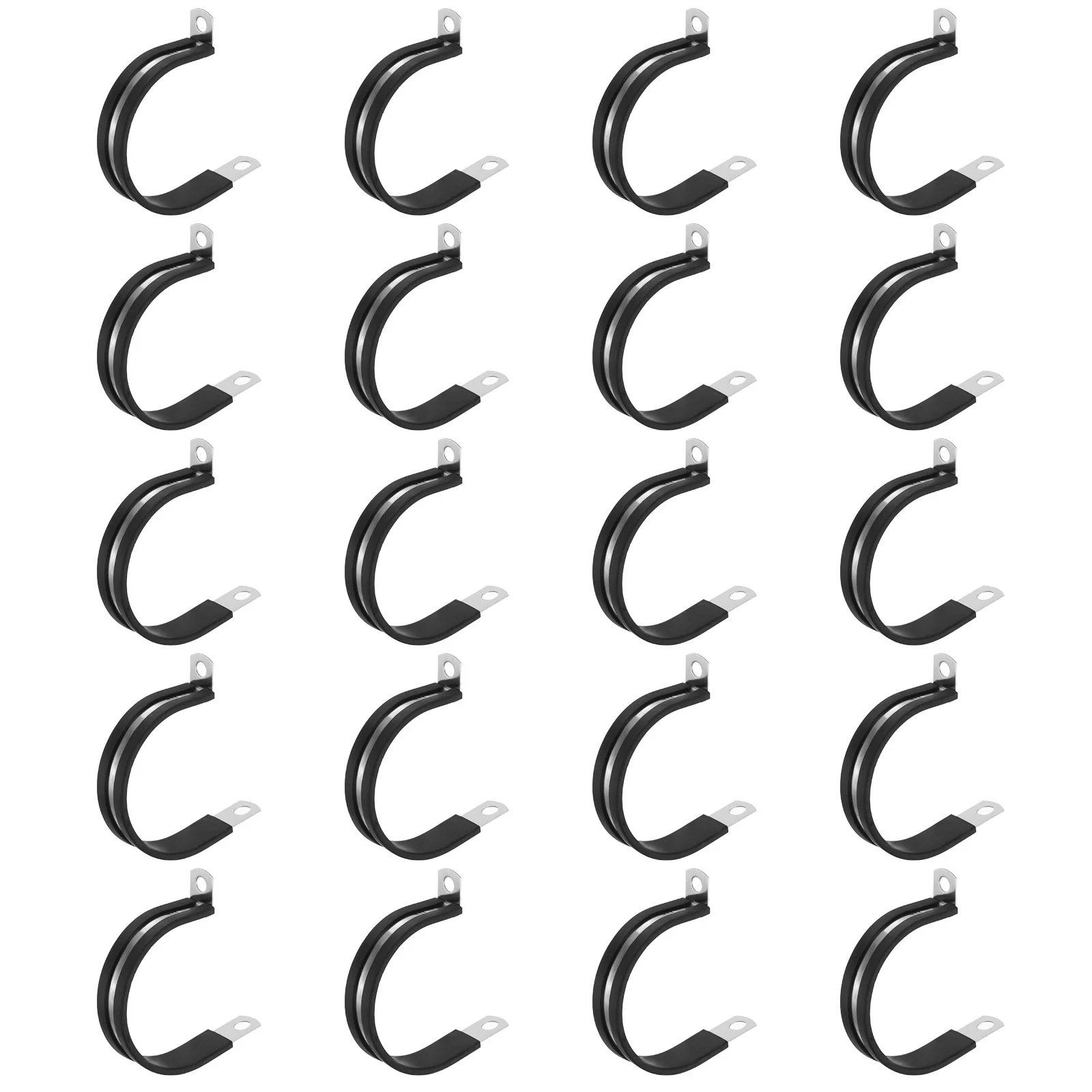 20pcs 1-3/4" Stainless Steel Cable Clamp Conduit Wire Holder Strap Clip