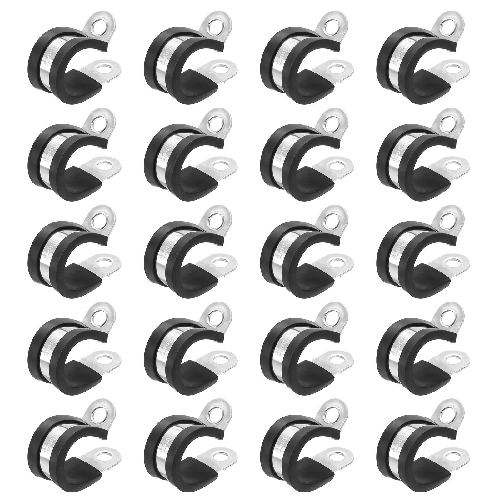 20pcs 11/16 Inch Stainless Steel Cable Clamp Conduit Wire Holder Strap Clips