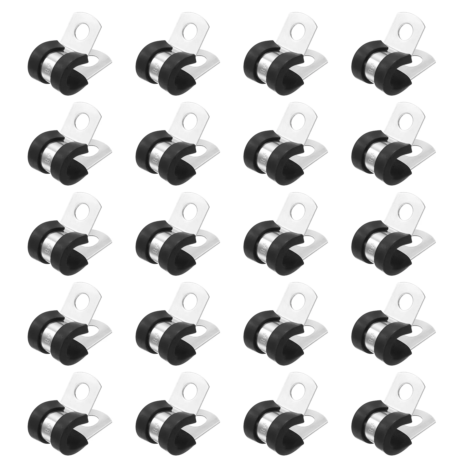20pcs 5/16 Inch Stainless Steel Cable Clamp Conduit Wire Holder Strap Clips