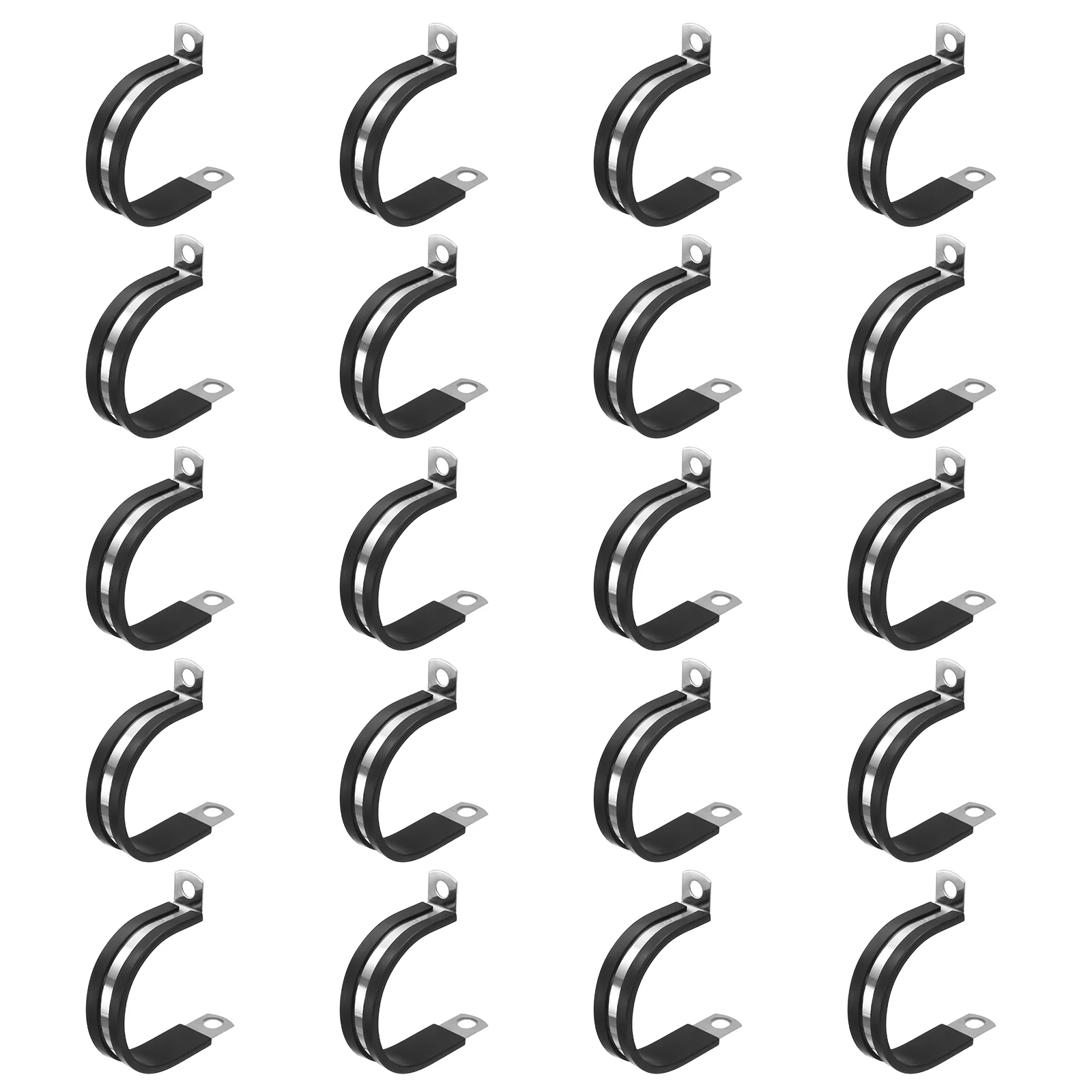 20pcs 1-1/2 Inch Stainless Steel Cable Clamp Conduit Wire Holder Strap Clips
