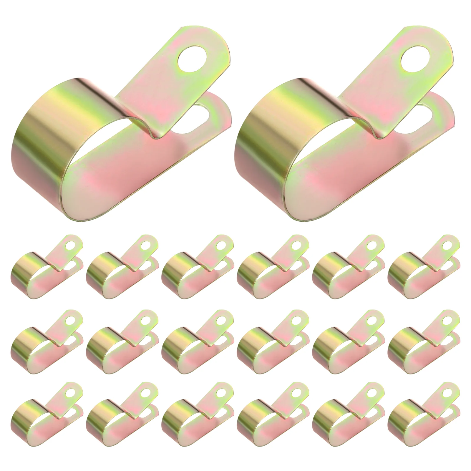 20pcs 7/8 Inch Galvanized Carbon Steel Cable Clamps Pipe Strap Clip