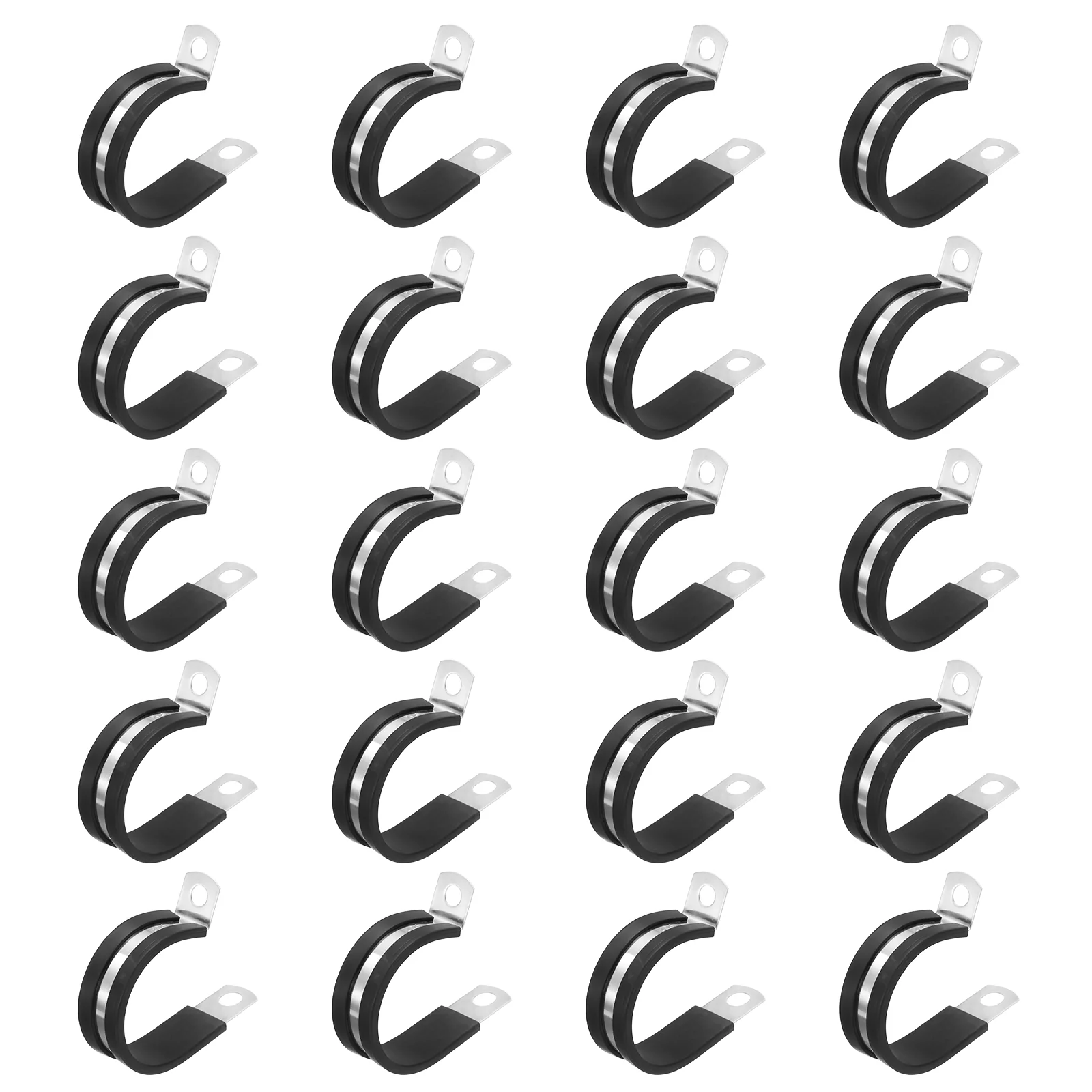 20pcs 1-1/4 Inch Stainless Steel Cable Clamp Conduit Wire Holder Strap Clips