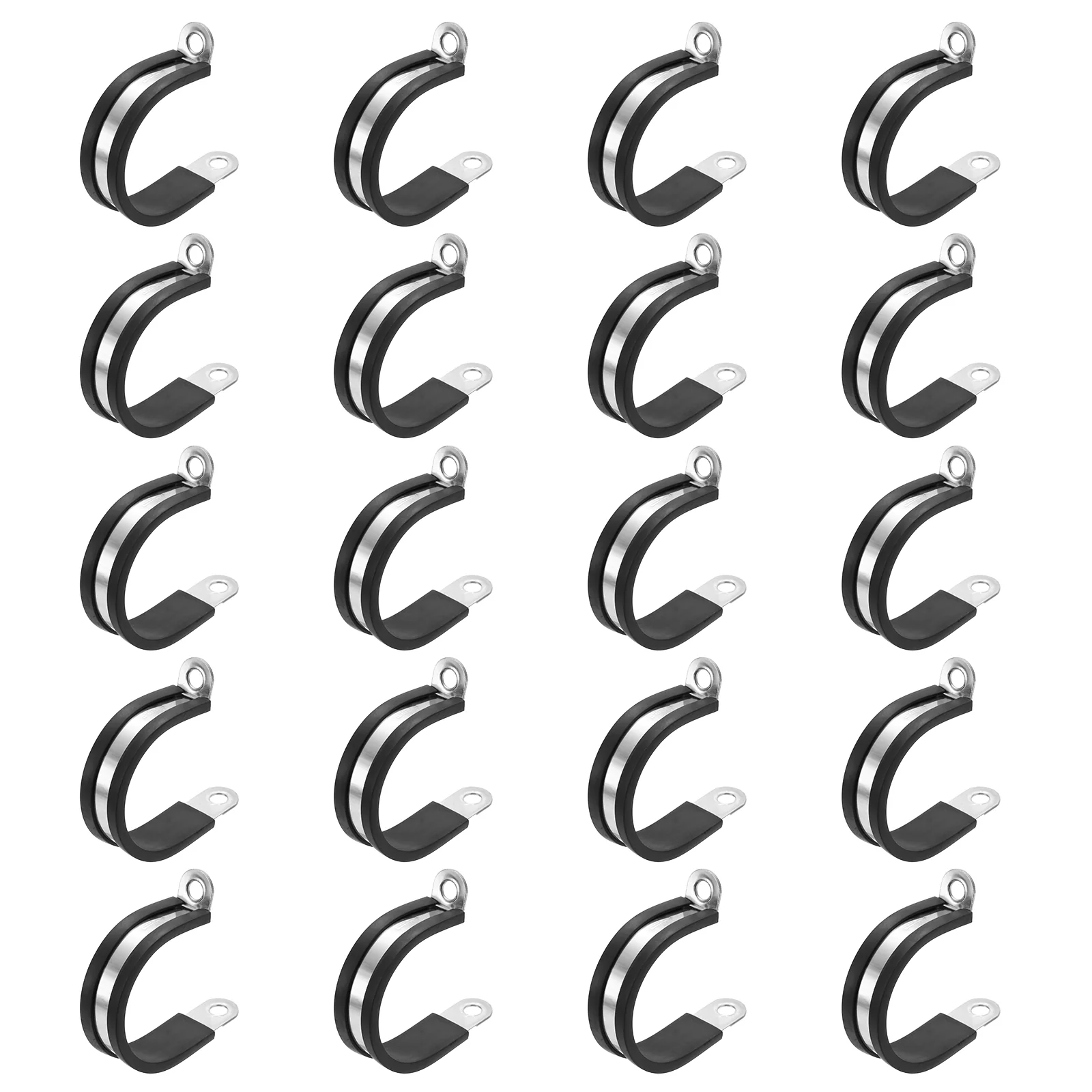 20pcs 1-7/16 Inch Stainless Steel Cable Clamp Conduit Wire Holder Strap Clips