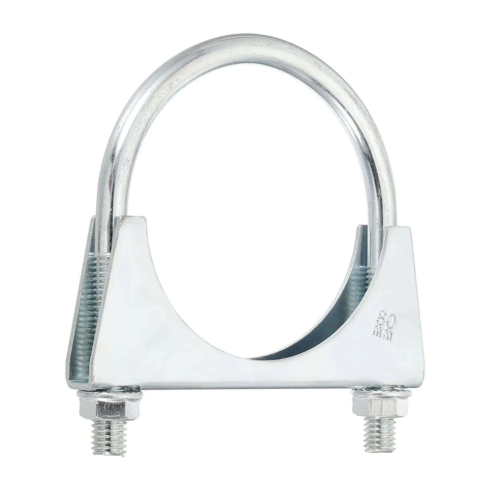 U Bolt Muffler Exhaust Clamp 80mm/3.1" Galvanized Iron U-Bolt Clamps