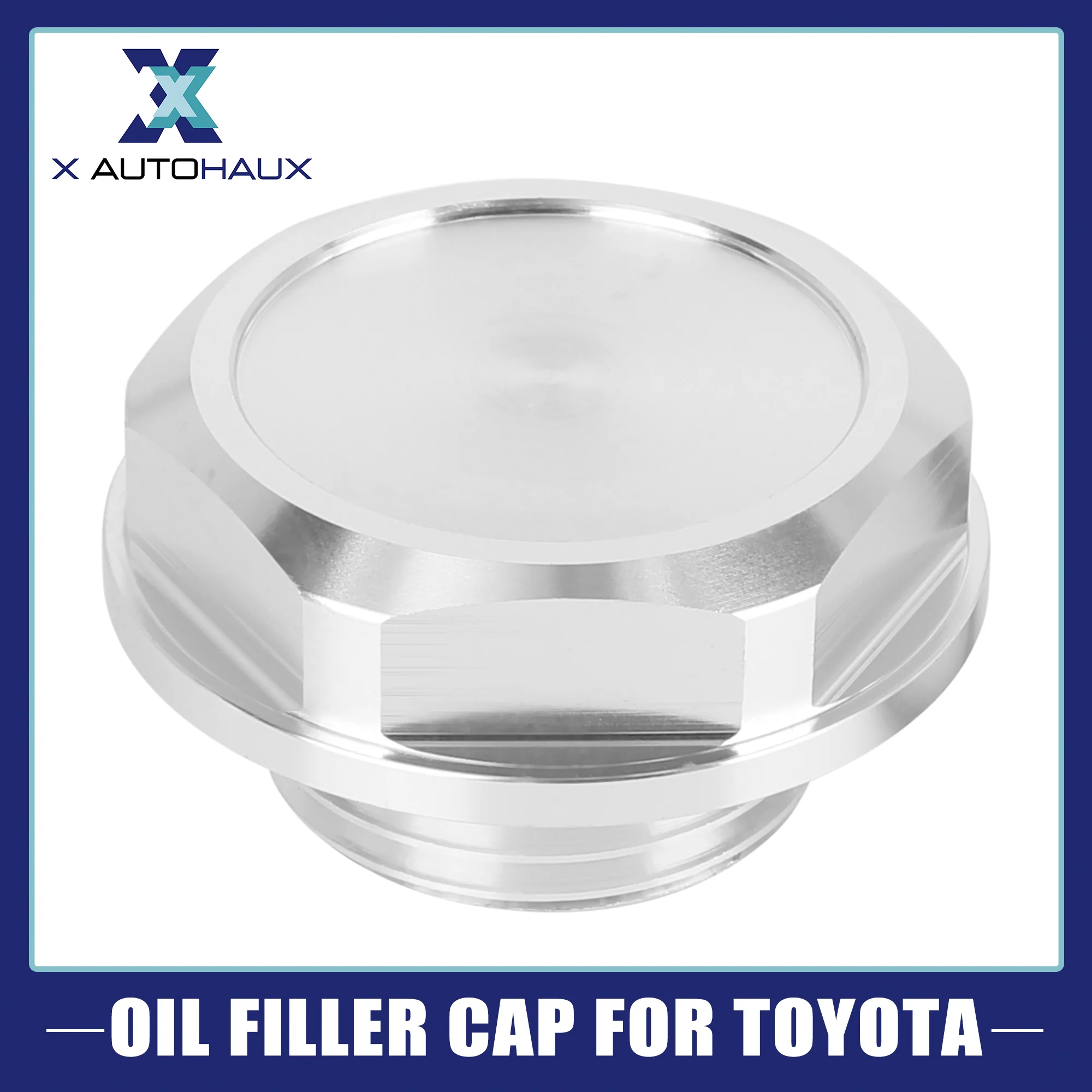 Silver Tone Aluminum Alloy Car Gas Oil Filler Plug Cover Engine Fuel Tank Cap for Toyota - Image 3