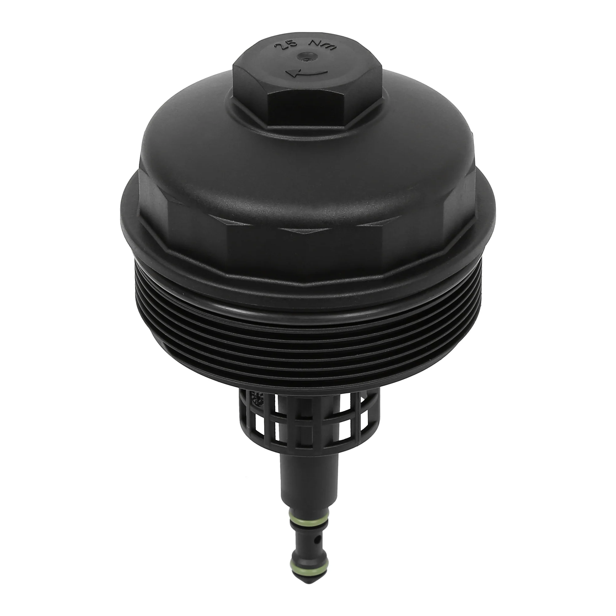 Black Oil Filter Cap Cover 11421744000 Replacement for BMW E88 E90 E60 E63 E65 F10 F01 X5 X6 - Image 2