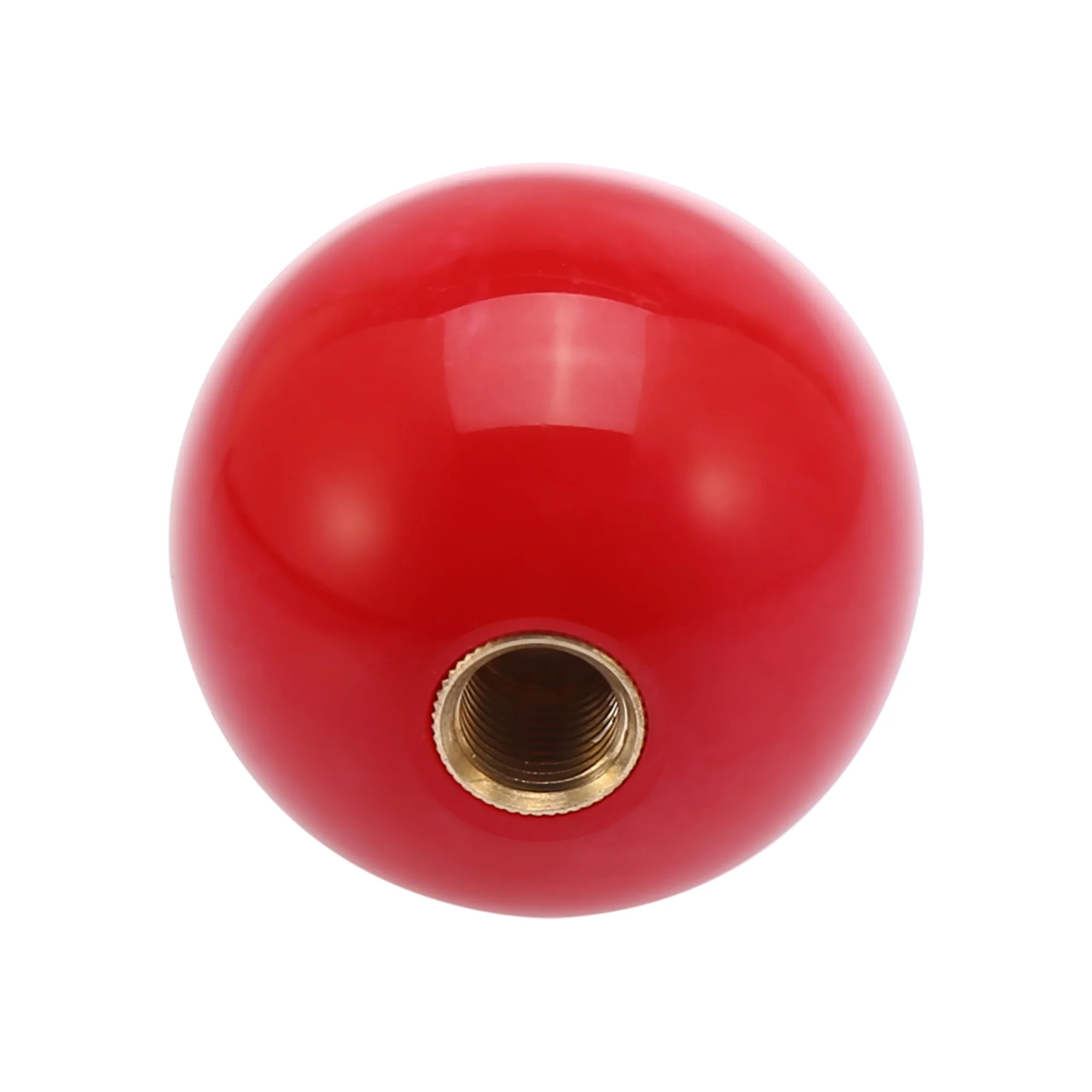 Car Red Round Ball Gear Shifter Shift Knob Manual Transmission with M12x1.25 Black Shift Knob Adapter Set - Image 7