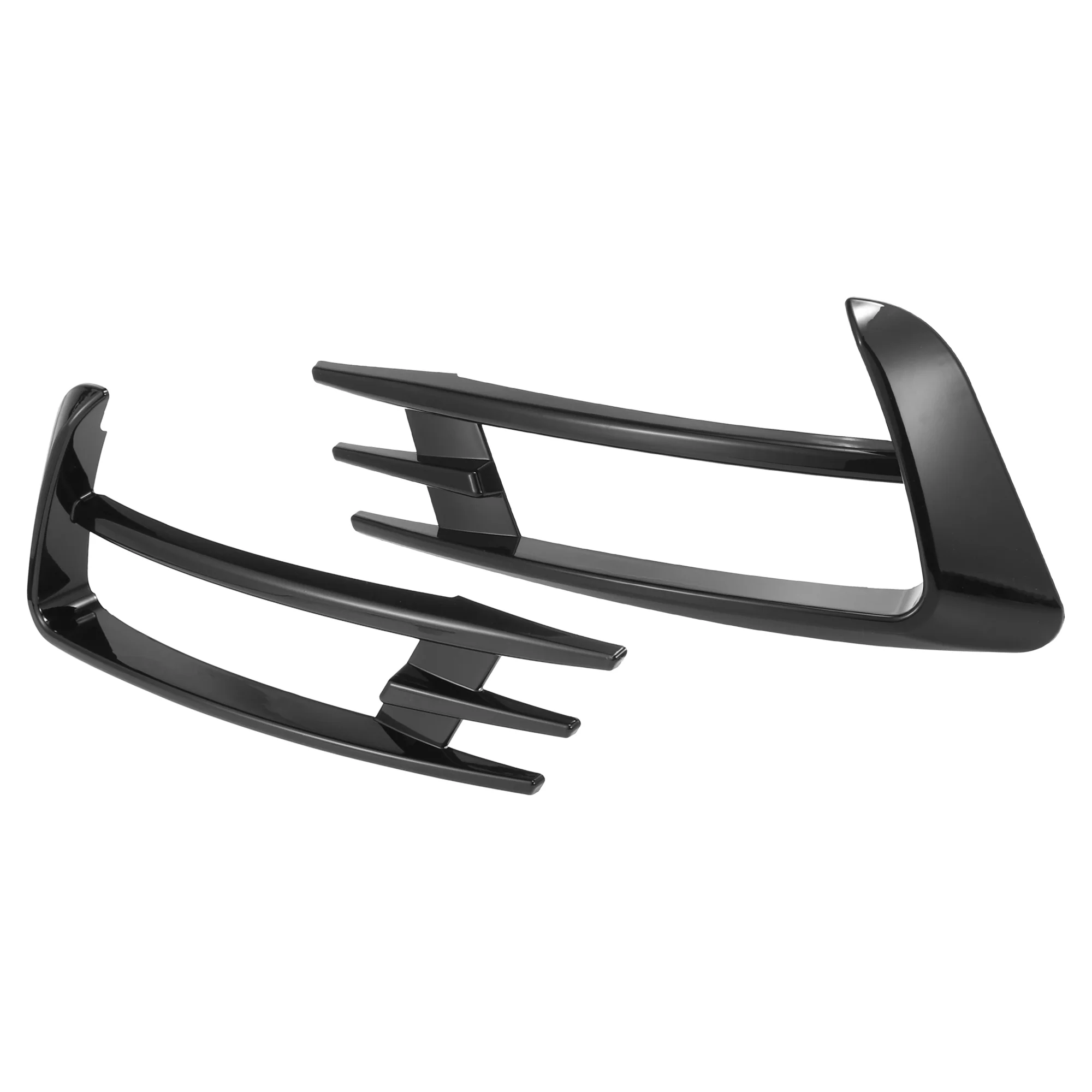 Pair Front Bumper Right Left Side Fog Light Grille Lamp Cover Glossy Black for VW Golf MK7 2014-2017 - Image 3