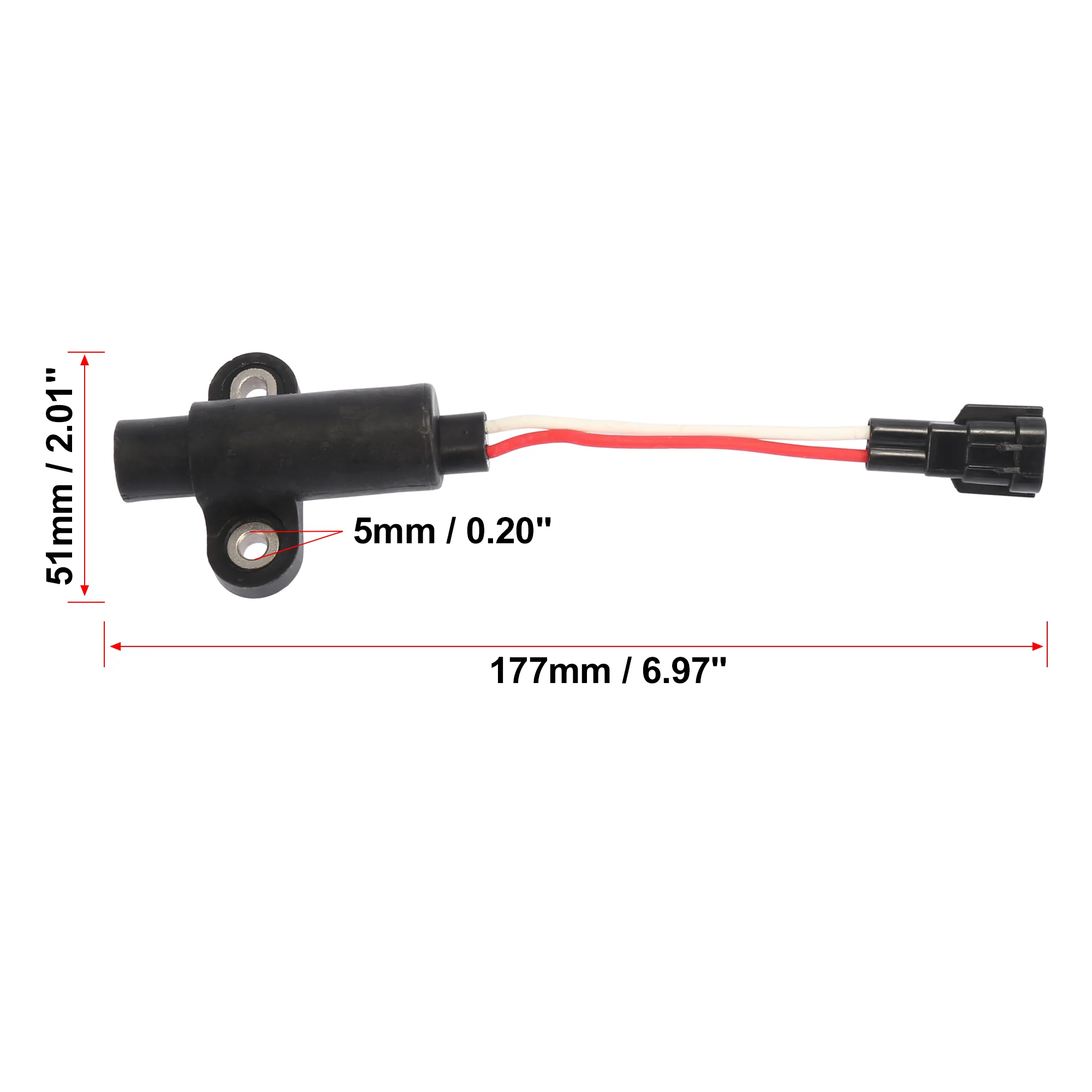 5563511 Car Engine Crankshaft Position Sensor Replacement Black Metal Plastic for Mercury - Image 4