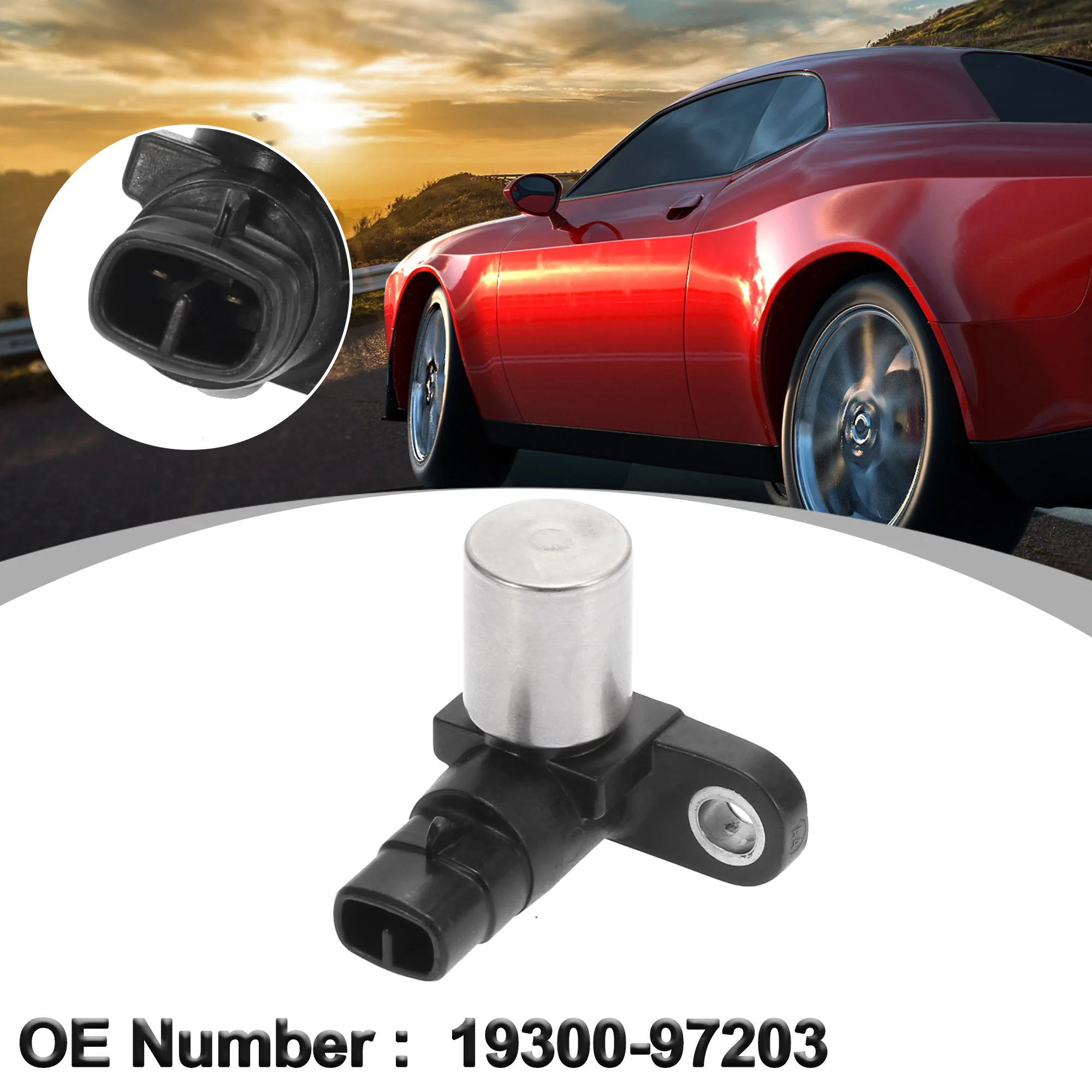 19300-97203 029600-0910 Car Engine Replacement Crankshaft Position Sensor Black for Daihatsu - Image 2