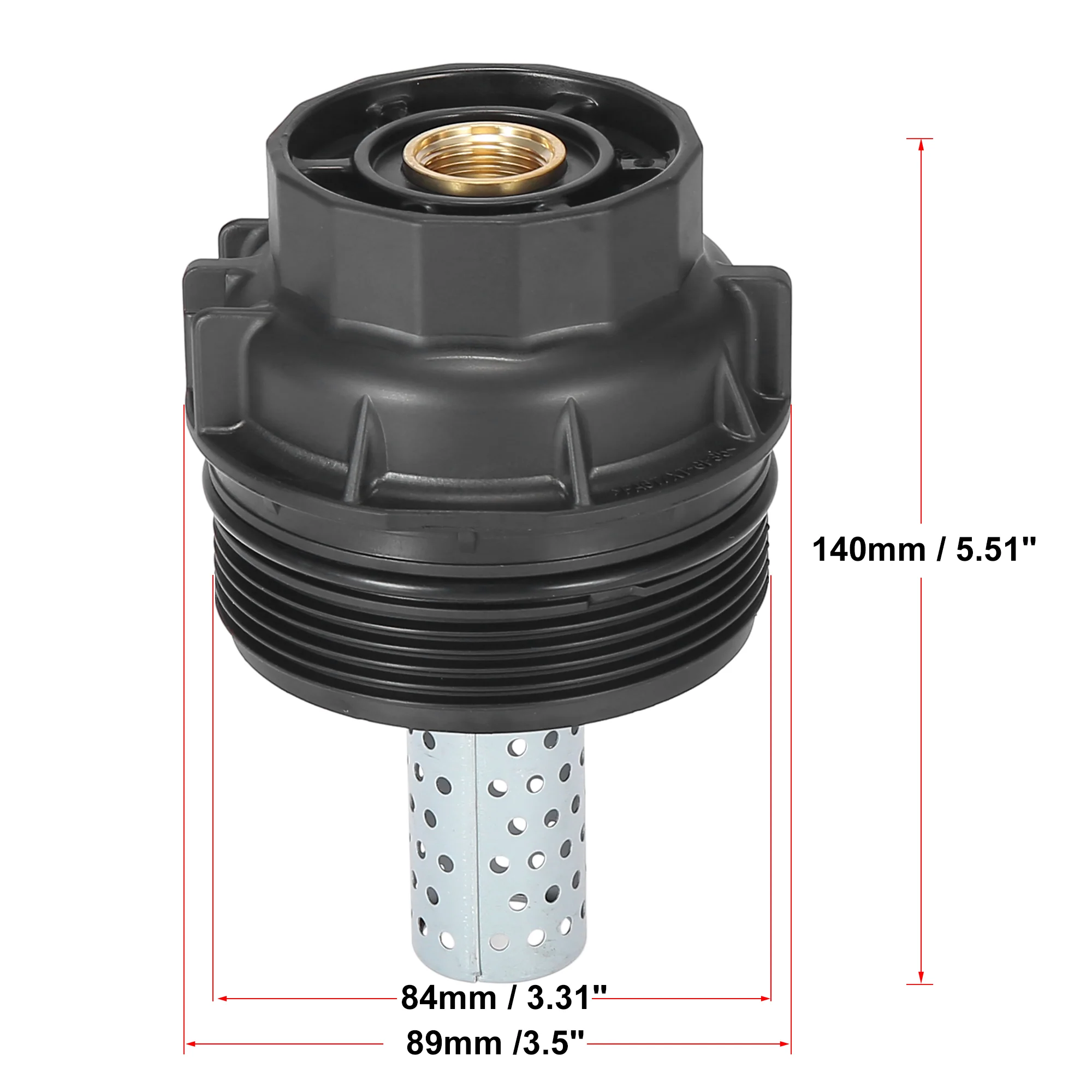 Car Oil Filter Cap Assembly Housing for Toyota Land Cruiser Sequoia 2008-2020 Tundra 2007-2013 for Lexus LX570 2008-2011 15620-0S010 - Image 5