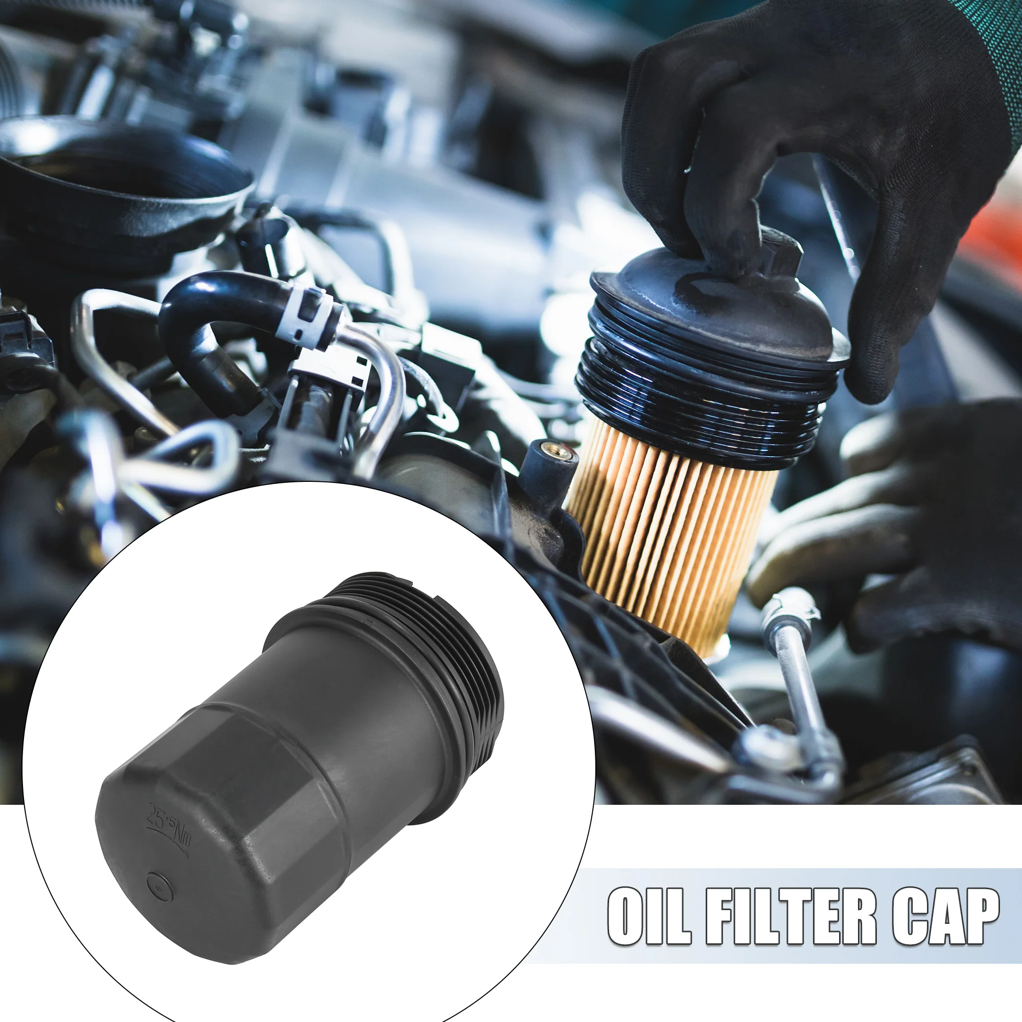 Car Oil Filter Cap Assembly Housing for Mercedes-Benz C300 C350 C400 C43 AMG E350 E400 E43 AMG GL450 GLK350 ML350 A2761800038 - Image 4