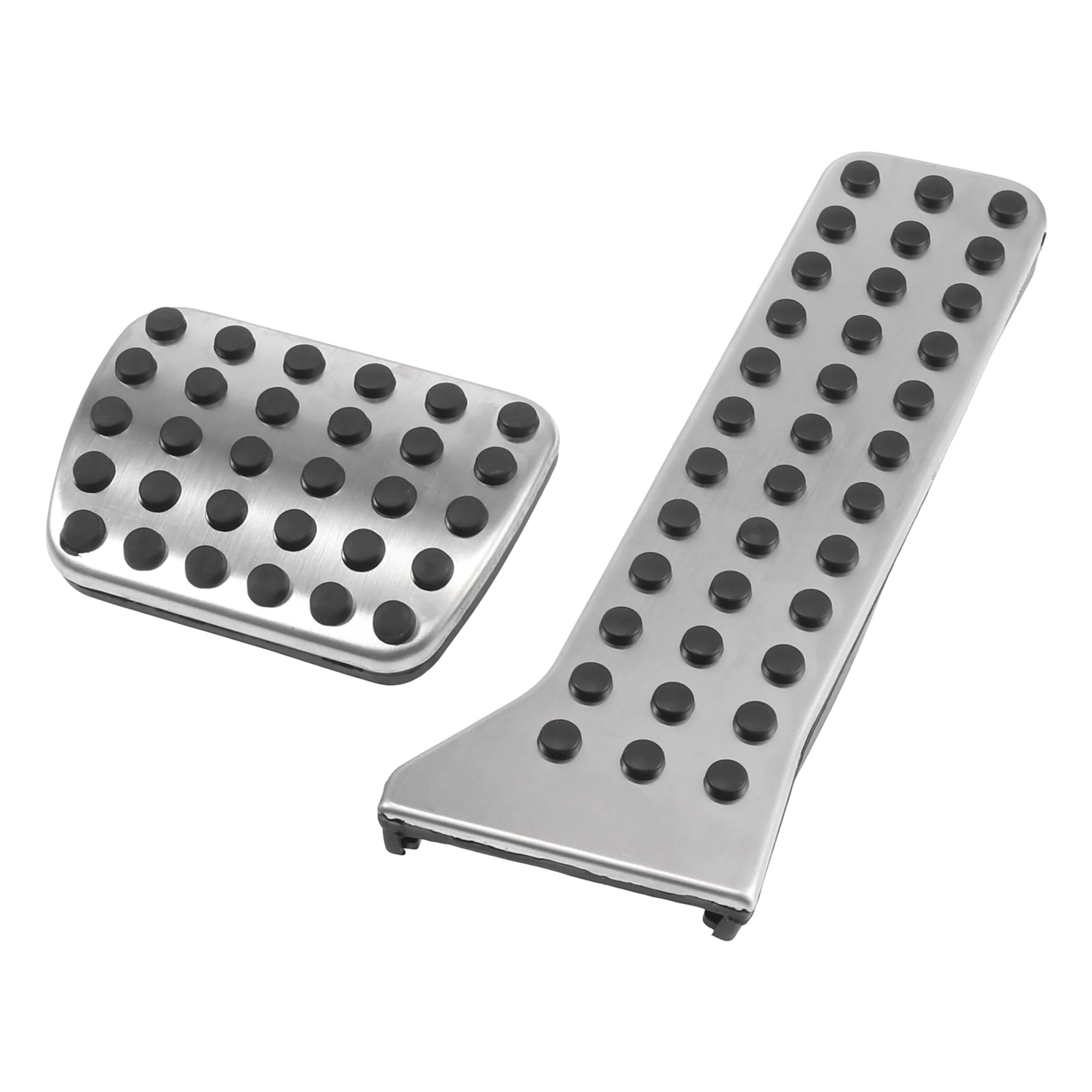 2 Pcs Automatic Transmission Car Anti-Slip Brake Gas Foot Pedal Pads Stainless Steel Accelerator Pedal Covers for Mazda 2 CX-3 CX-4 CX-5 CX-9