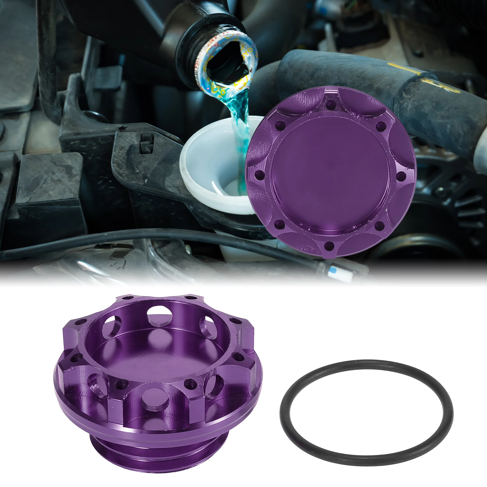 Purple Aluminum Alloy Car Gas Oil Filler Plug Cover Fuel Tank Caps for Subaru Ascent 2019-2021 for Subaru Forester 1998-2021 for BRZ - Image 2