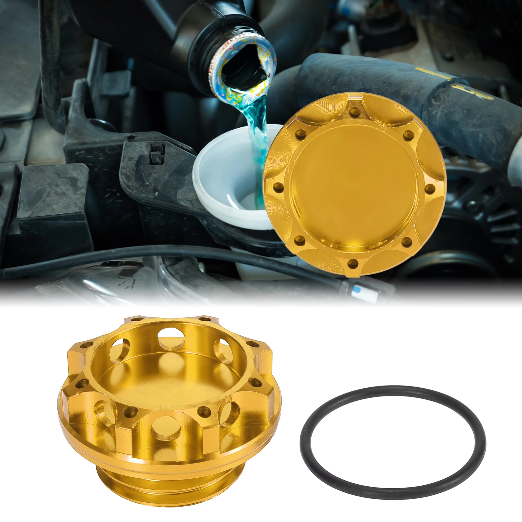 Gold Tone Aluminum Alloy Car Gas Oil Filler Plug Cover Fuel Tank Caps for Subaru Ascent 2019-2021 for Subaru Forester 1998-2021 for BRZ - Image 2
