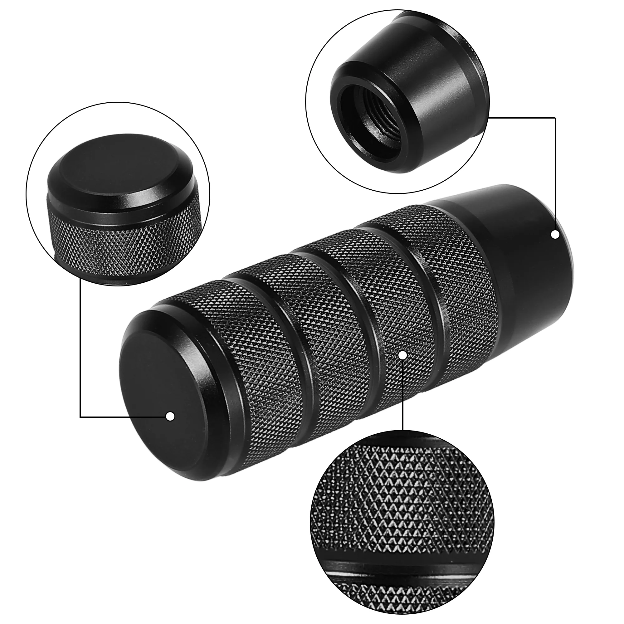 Metal Universal 9.5cm Shift Knob Gear Shift Manual Transmission Stick Shift Knob Set for Car Black - Image 6