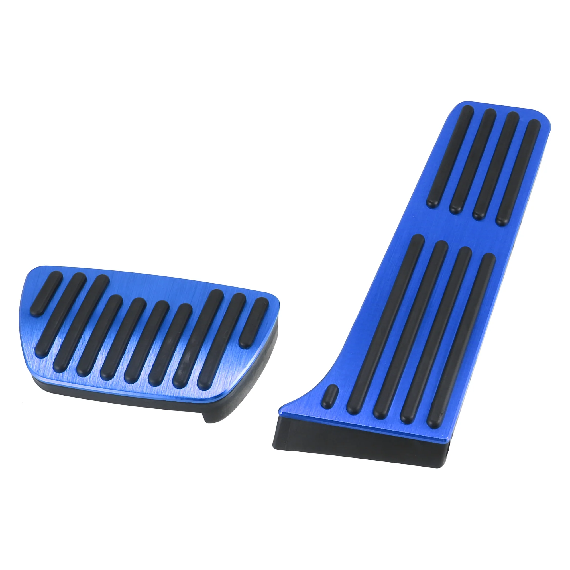 1 Set Anti Slip No Drilling Aluminum Alloy Brake and Gas Accelerator Pedal Covers Foot Pedal Pads for Toyota RAV4 Avalon Camry Highlander Blue - Image 3