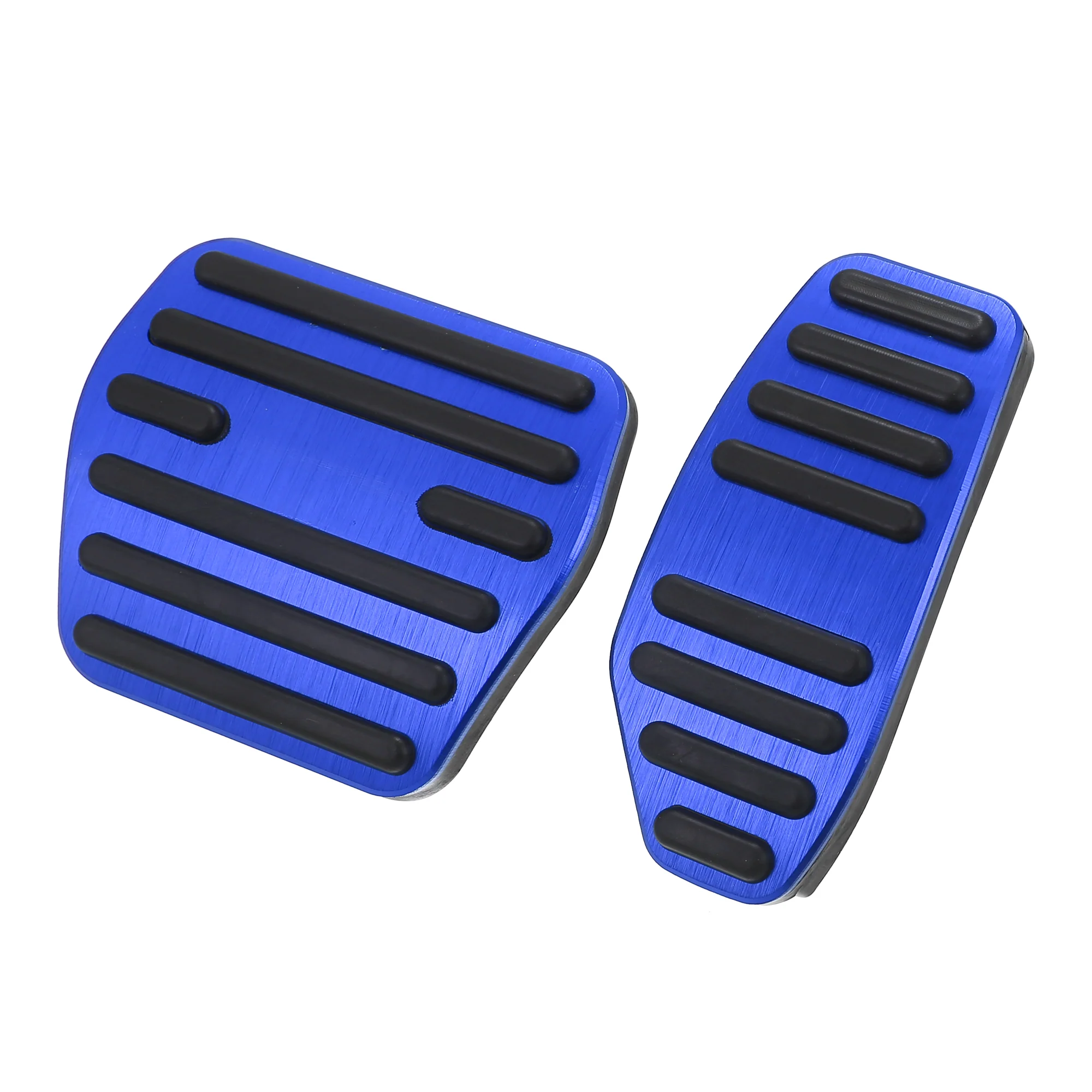 1 Set Anti Slip No Drilling Aluminum Alloy Brake and Gas Accelerator Pedal Covers Foot Pedal Pads for Nissan Kicks X-Trail Rogue Sport Qashqai Blue