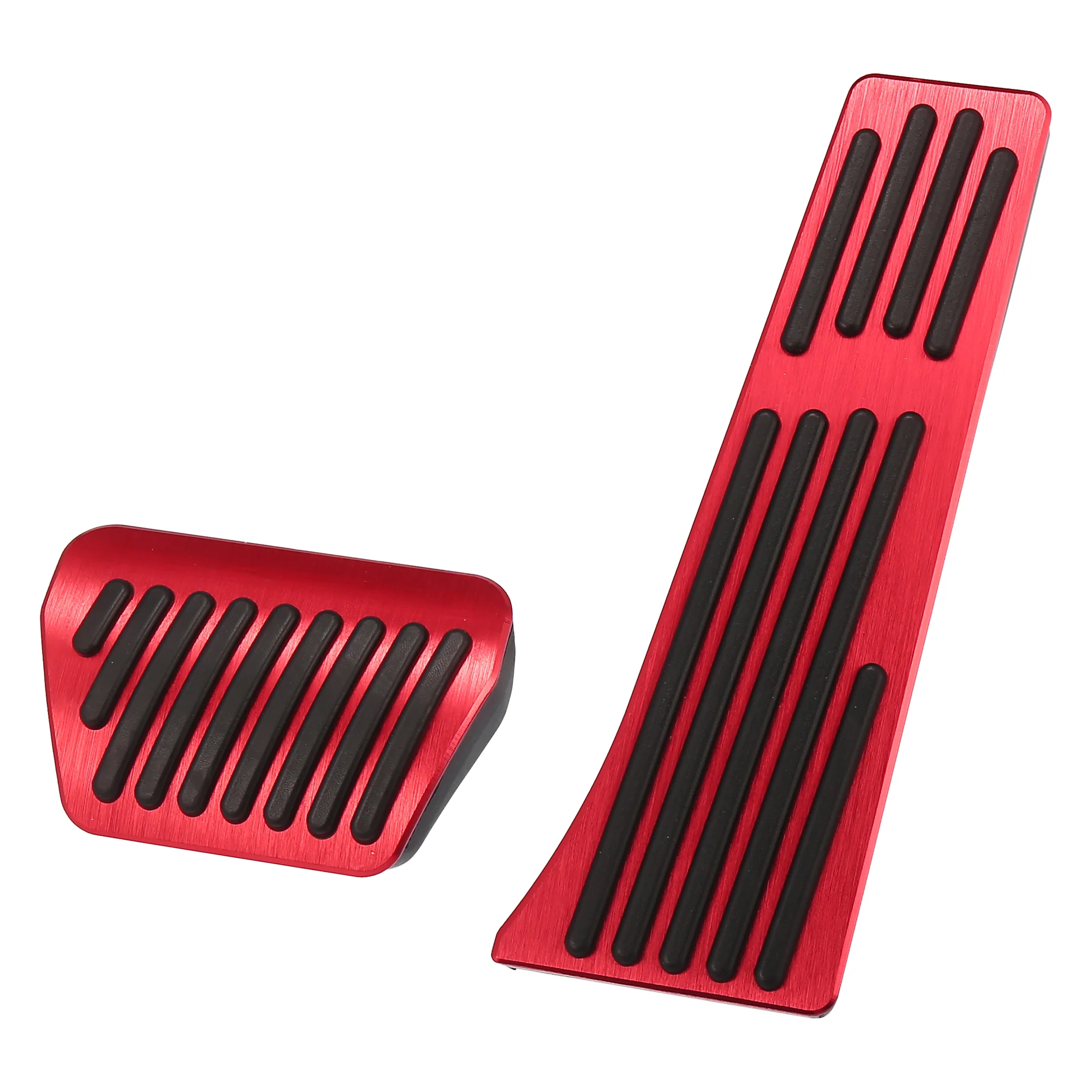 Red Brake and Gas Accelerator Pedal Covers Kit Anti Slip No Drilling Aluminum Alloy Foot Pedal Pads for BMW X3 X4 X5 X6 X7 Z4