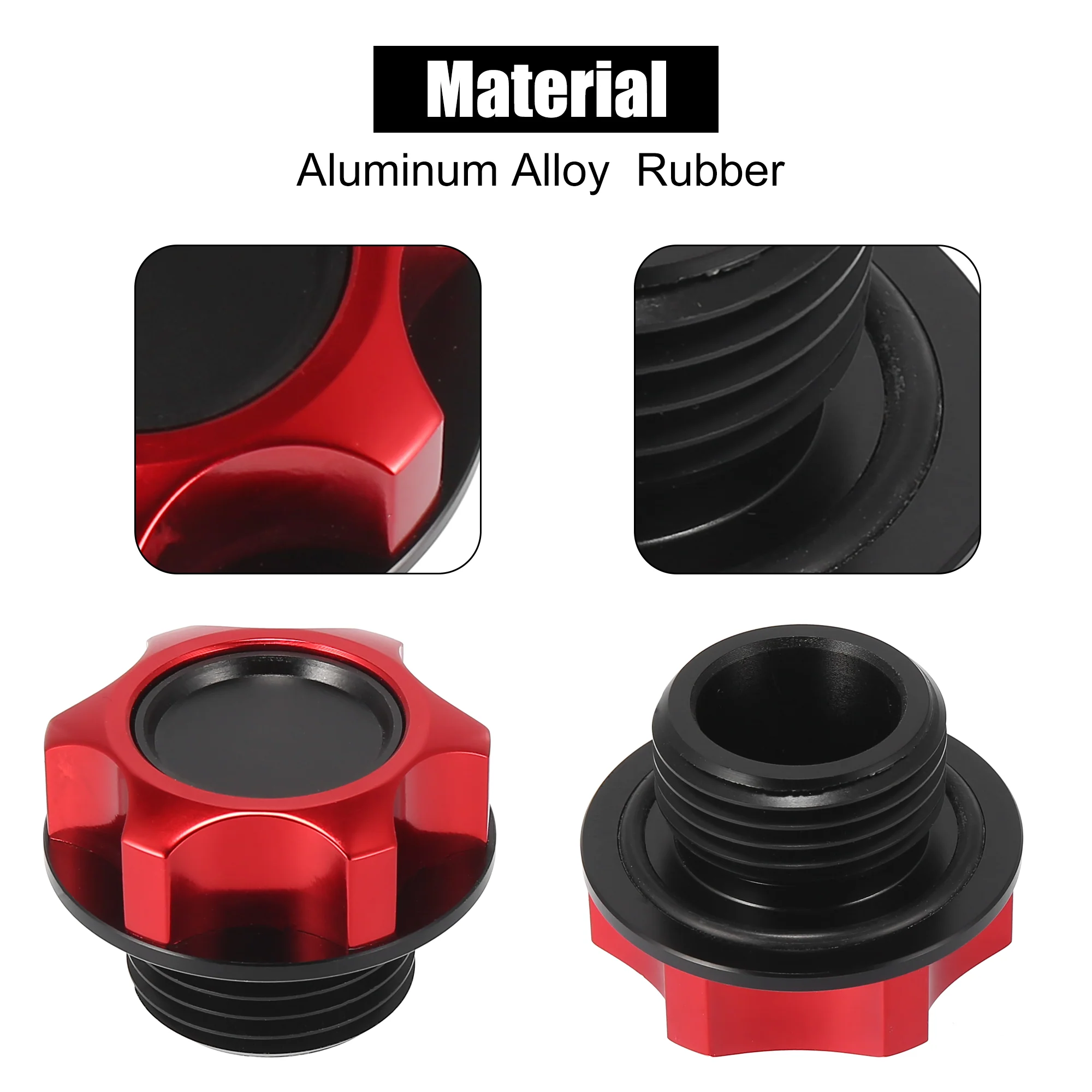 Red Aluminum Alloy Gas Engine Oil Filler Cap Plug Cover for Toyota Reiz Camry Highlander Crown Corolla - Image 6
